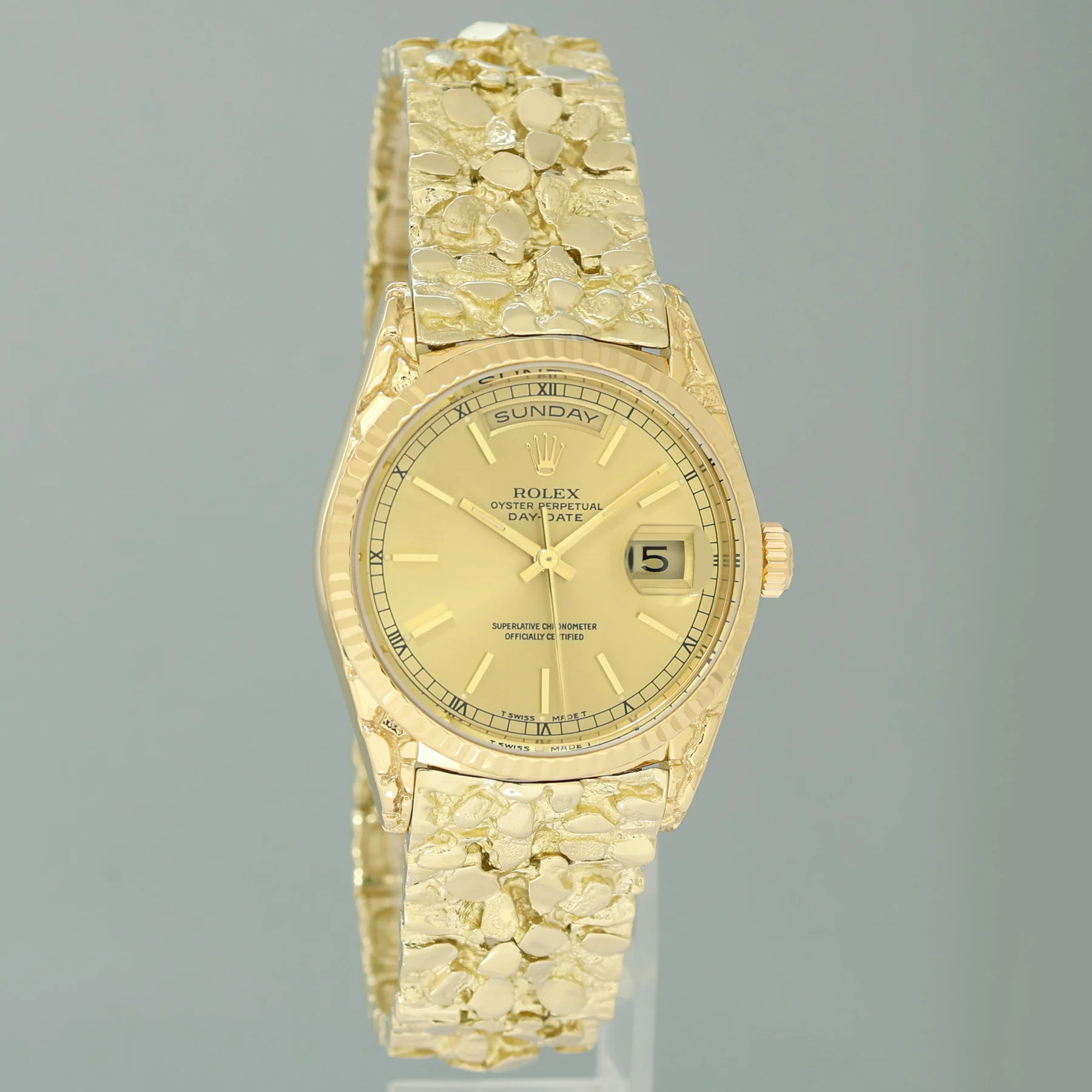 Rolex 18238 President Day-Date Champagne Nugget Double Quickset Yellow Gold Watch - Image 3