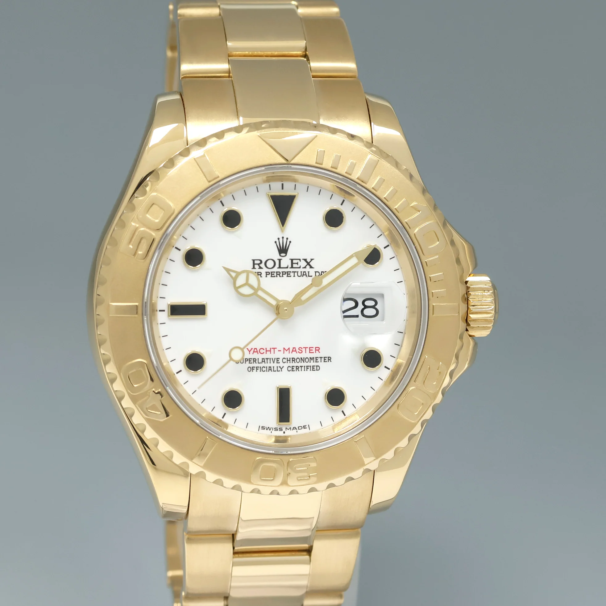2004 MINT Rolex Yacht-Master Yellow Gold 16628 White Sapphire 40mm Watch Box - Image 3