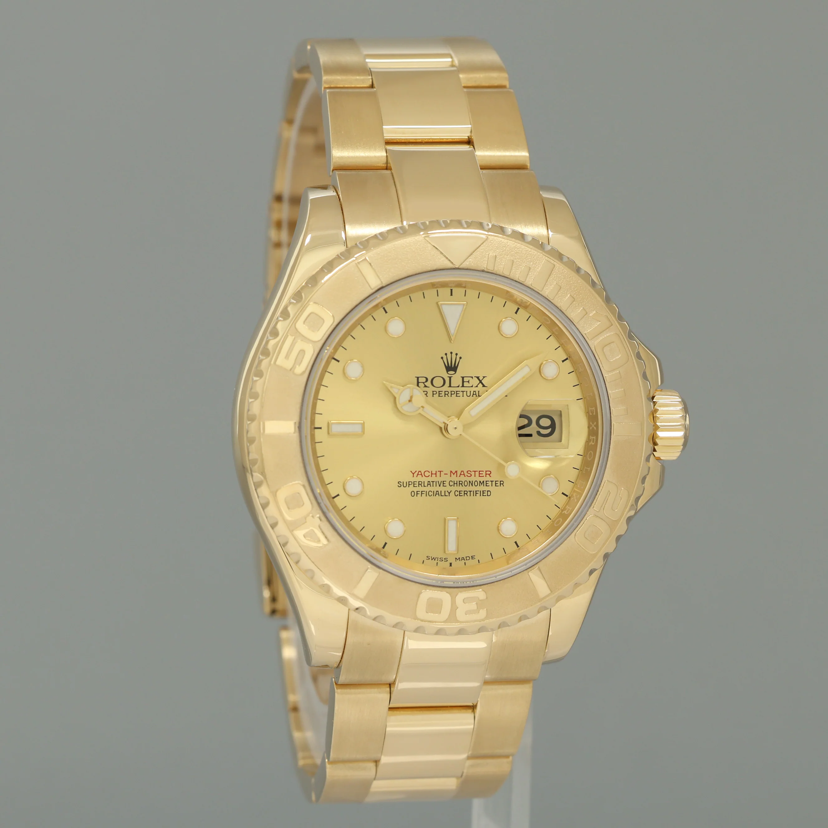 2007 MINT Rolex 40mm Yacht-Master 18k Yellow Gold 16628 Champagne Watch Box - Image 3