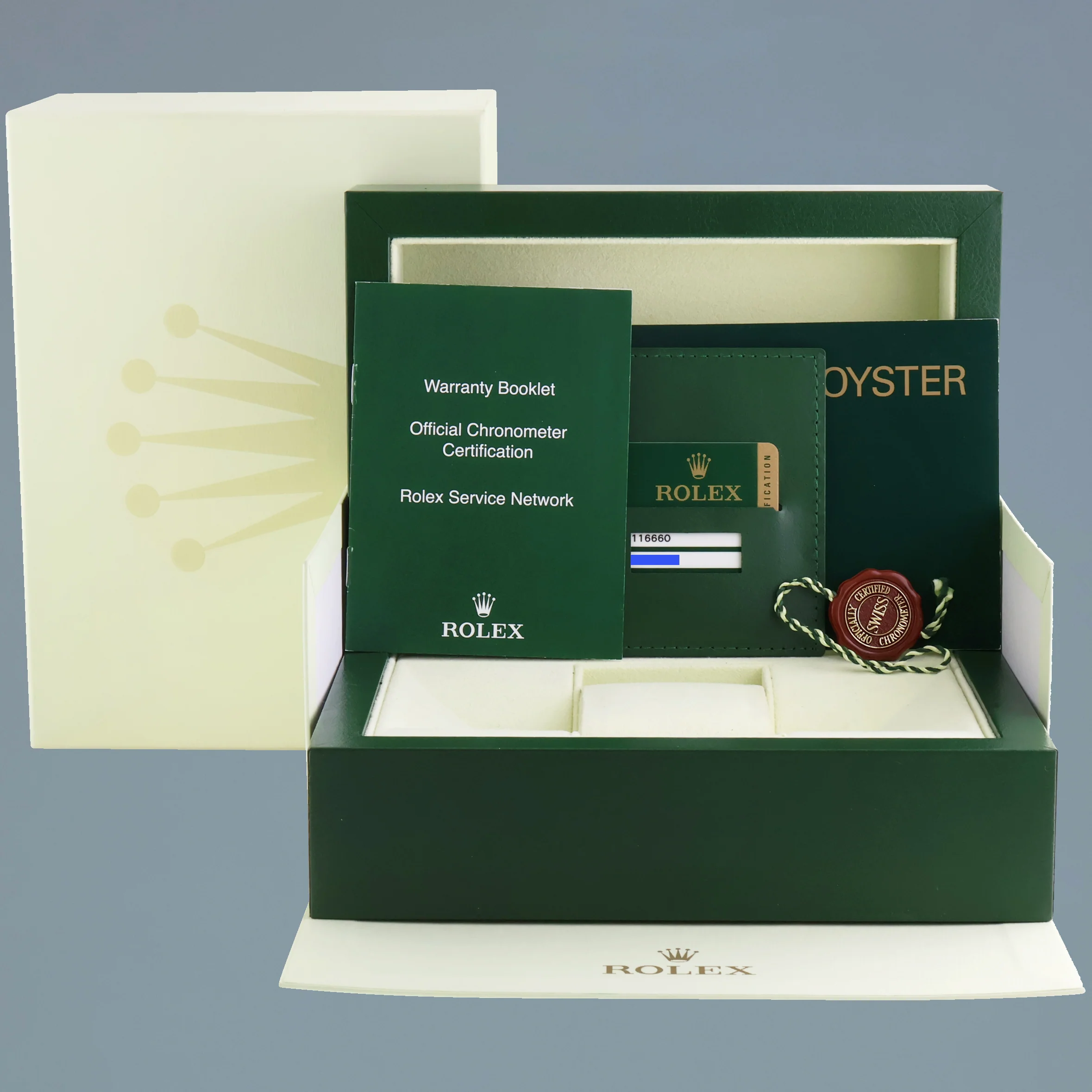 2011 PAPERS Rolex Sea-Dweller DEEPSEA 116660 Steel 44mm Black Ceramic Dive Watch - Image 7