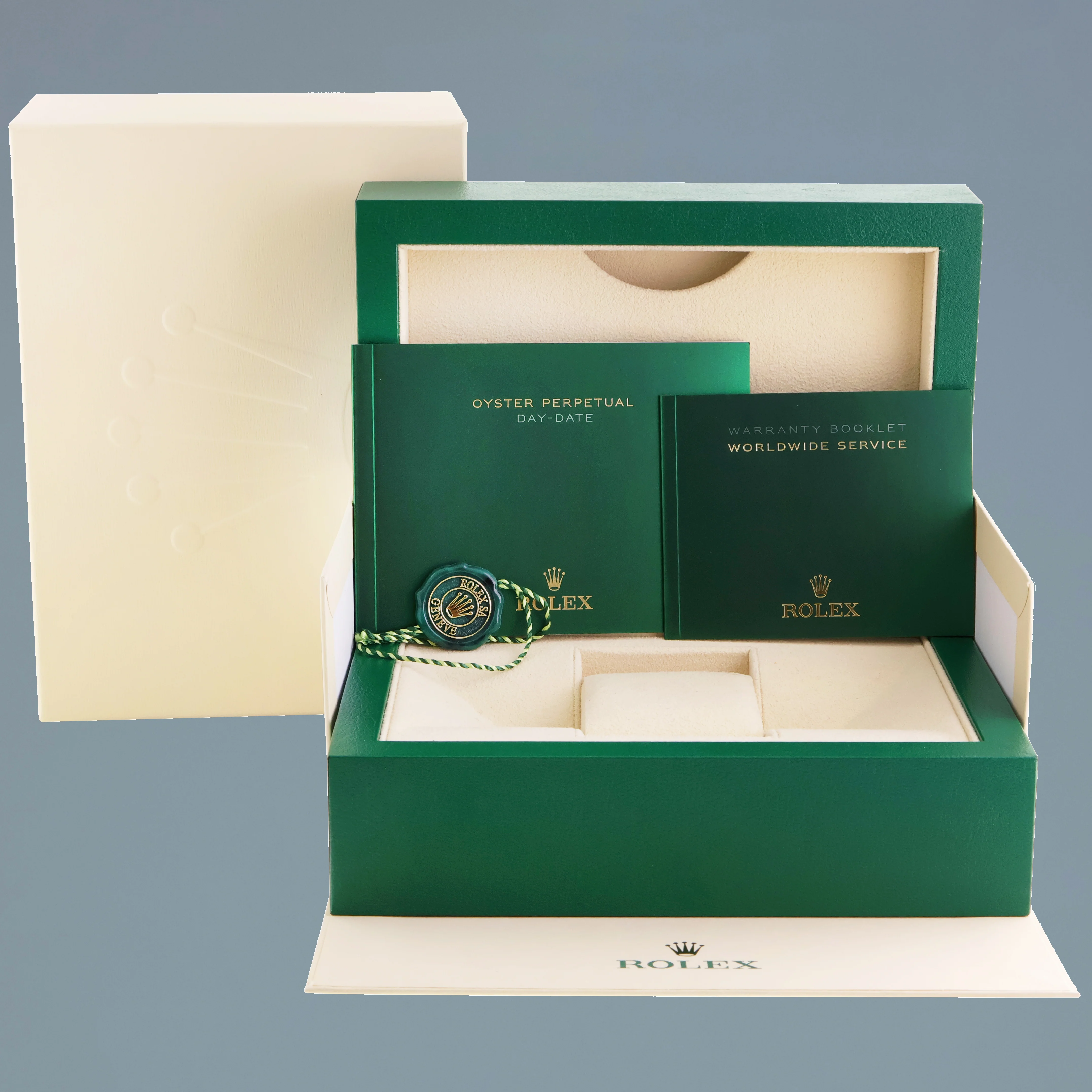 2013 MINT Rolex President Day Date 118239 White Gold Silver Diamond Watch Box - Image 7