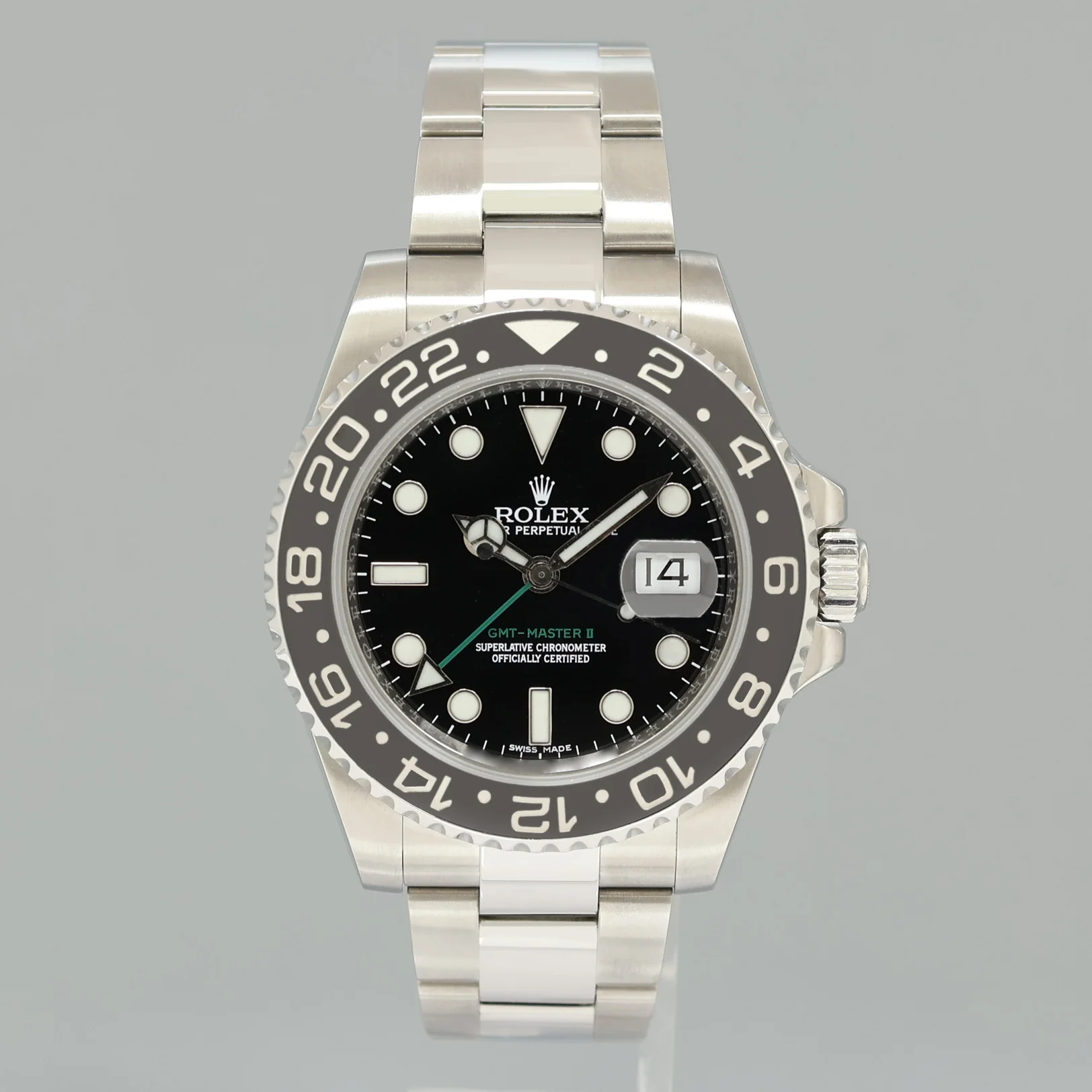 2014 PAPERS MINT Rolex 116710LN GMT Master II Steel Ceramic Black 40mm Watch Box - Image 2