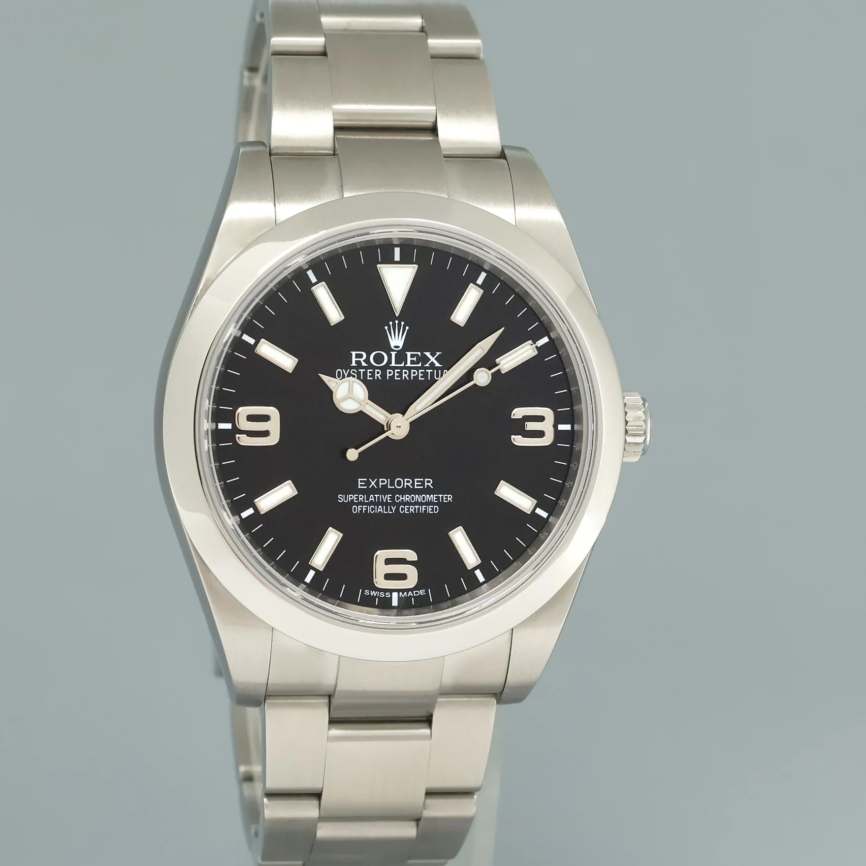2015 MINT Rolex 214270 Explorer 1 Black Arabic MK1 Dial Steel 39mm Oyster Watch Box - Image 3