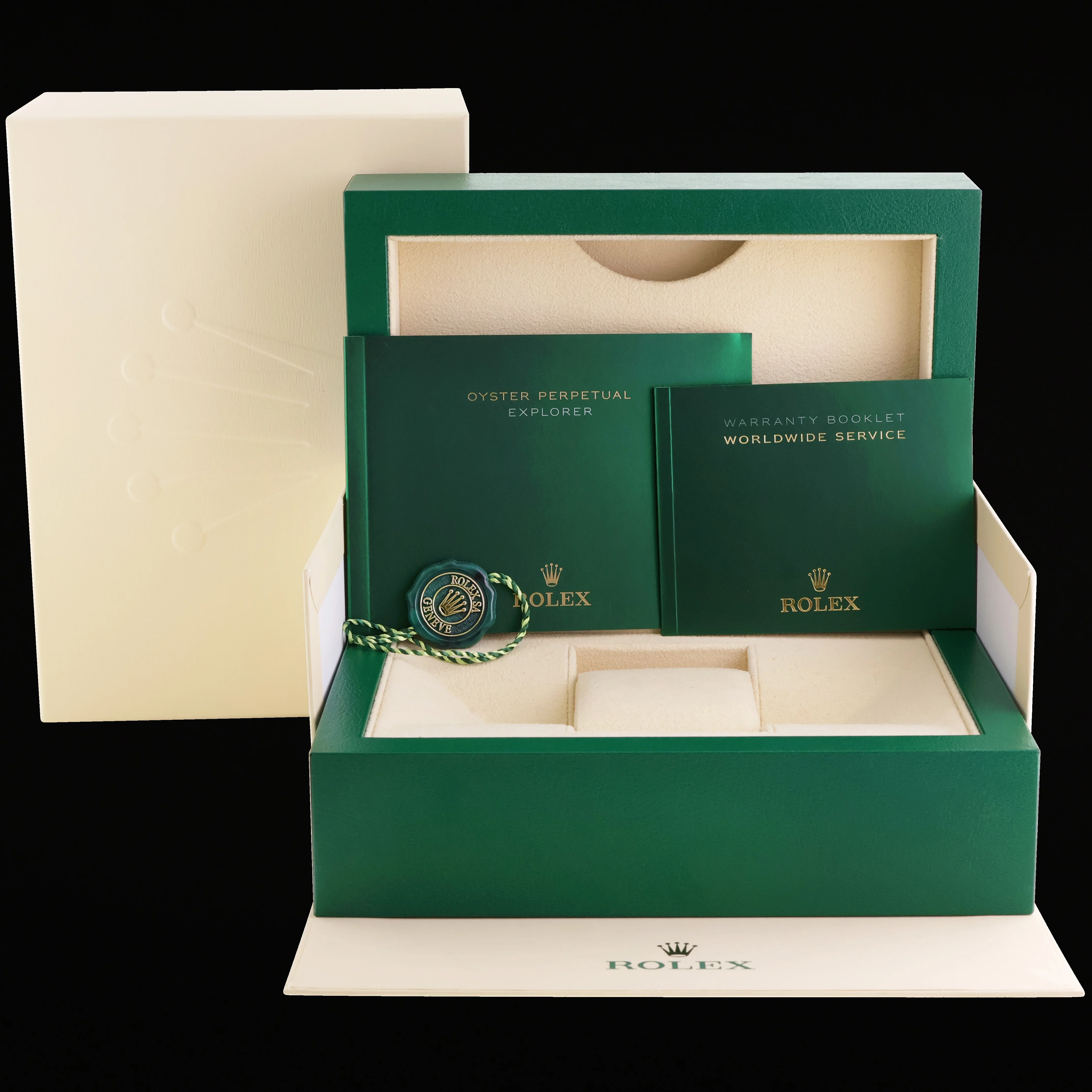 2016 MINT Rolex 214270 Explorer Black BLUE LUME 3-6-9 Steel 39mm Watch Box - Image 7