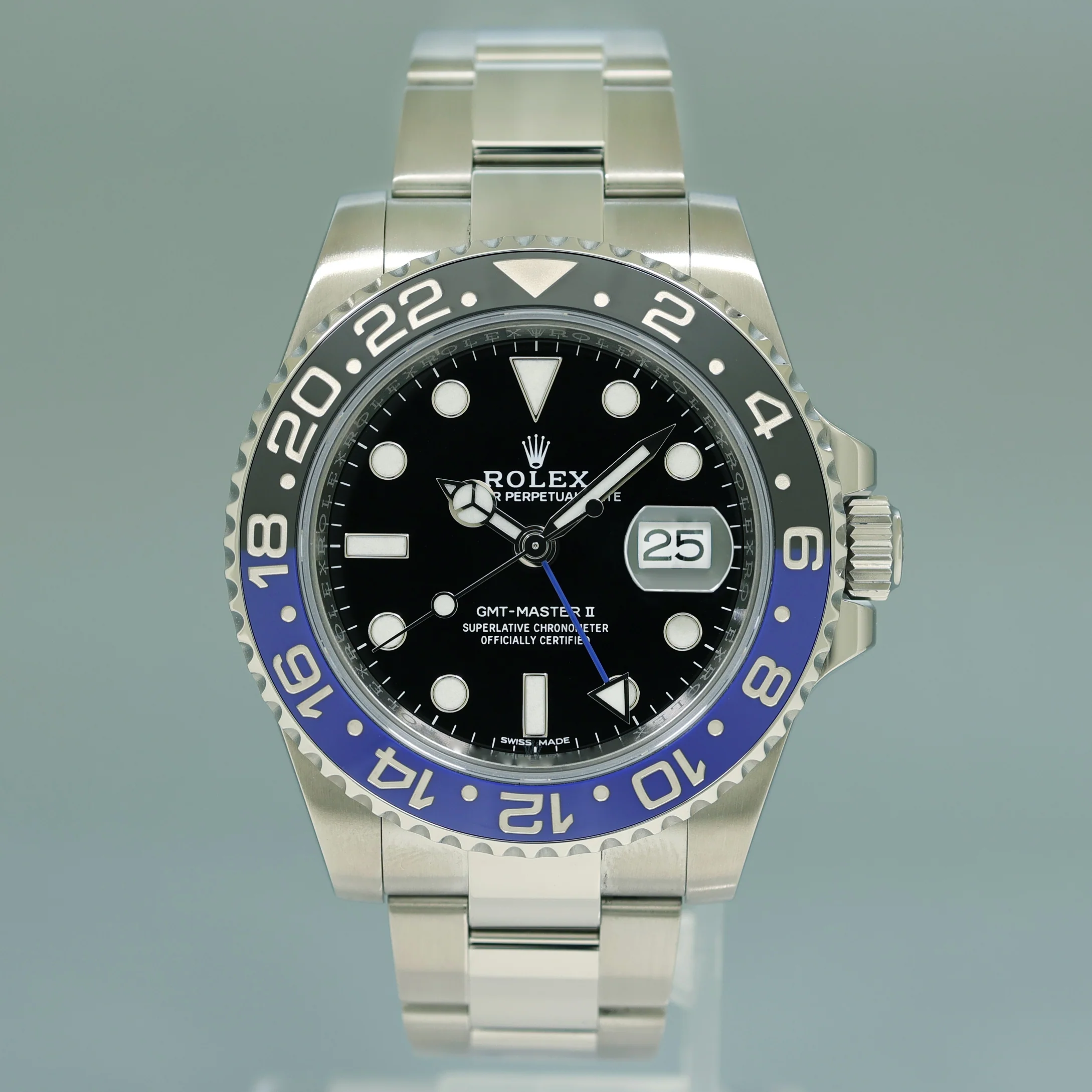 2017 MINT Papers Rolex GMT Master II 116710BLNR Steel Ceramic Batman Blue Watch - Image 2