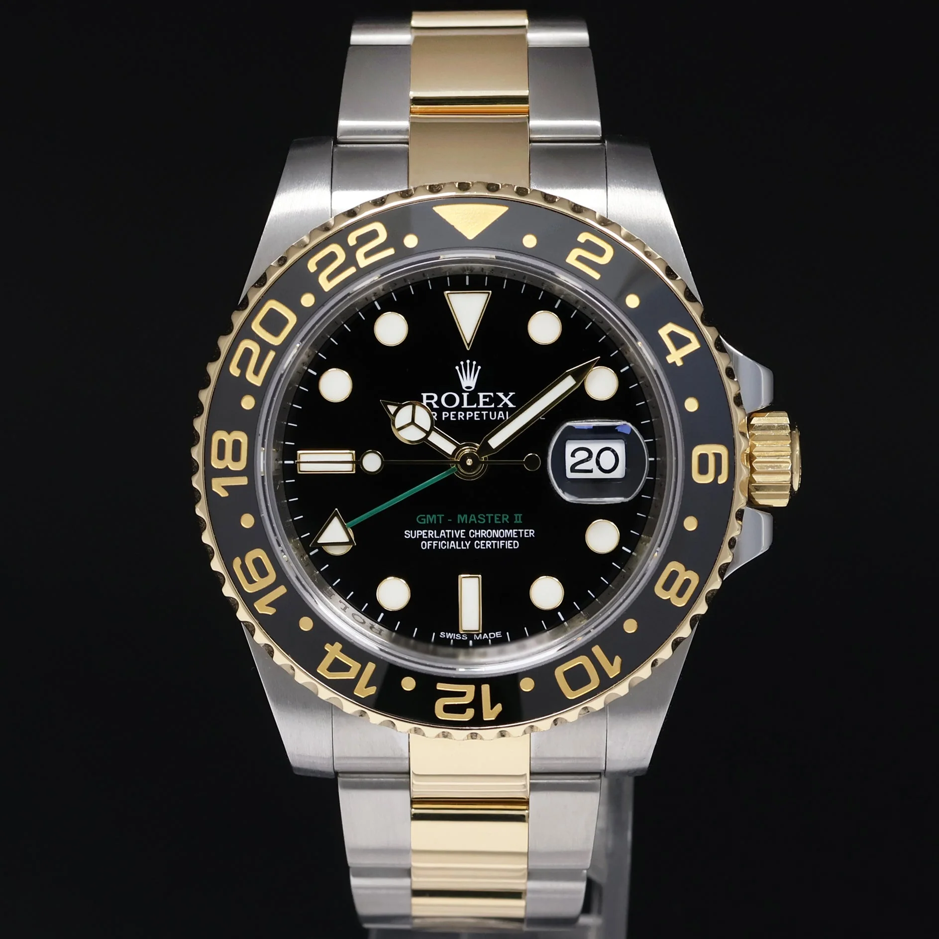 2017 MINT Rolex GMT-Master 2 Ceramic 116713 Black Two Tone Steel Gold Watch - Image 2