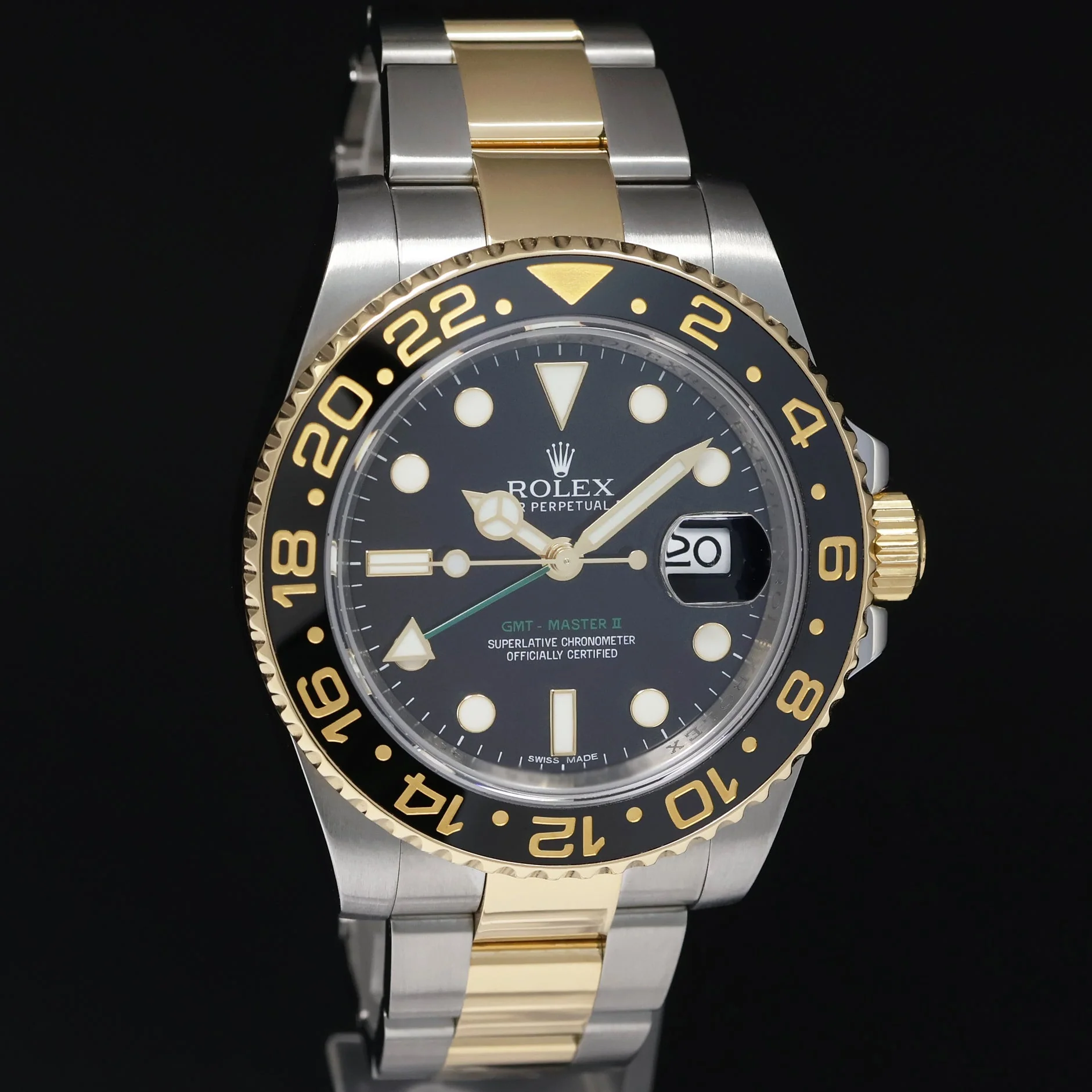 2017 MINT Rolex GMT-Master 2 Ceramic 116713 Black Two Tone Steel Gold Watch - Image 3