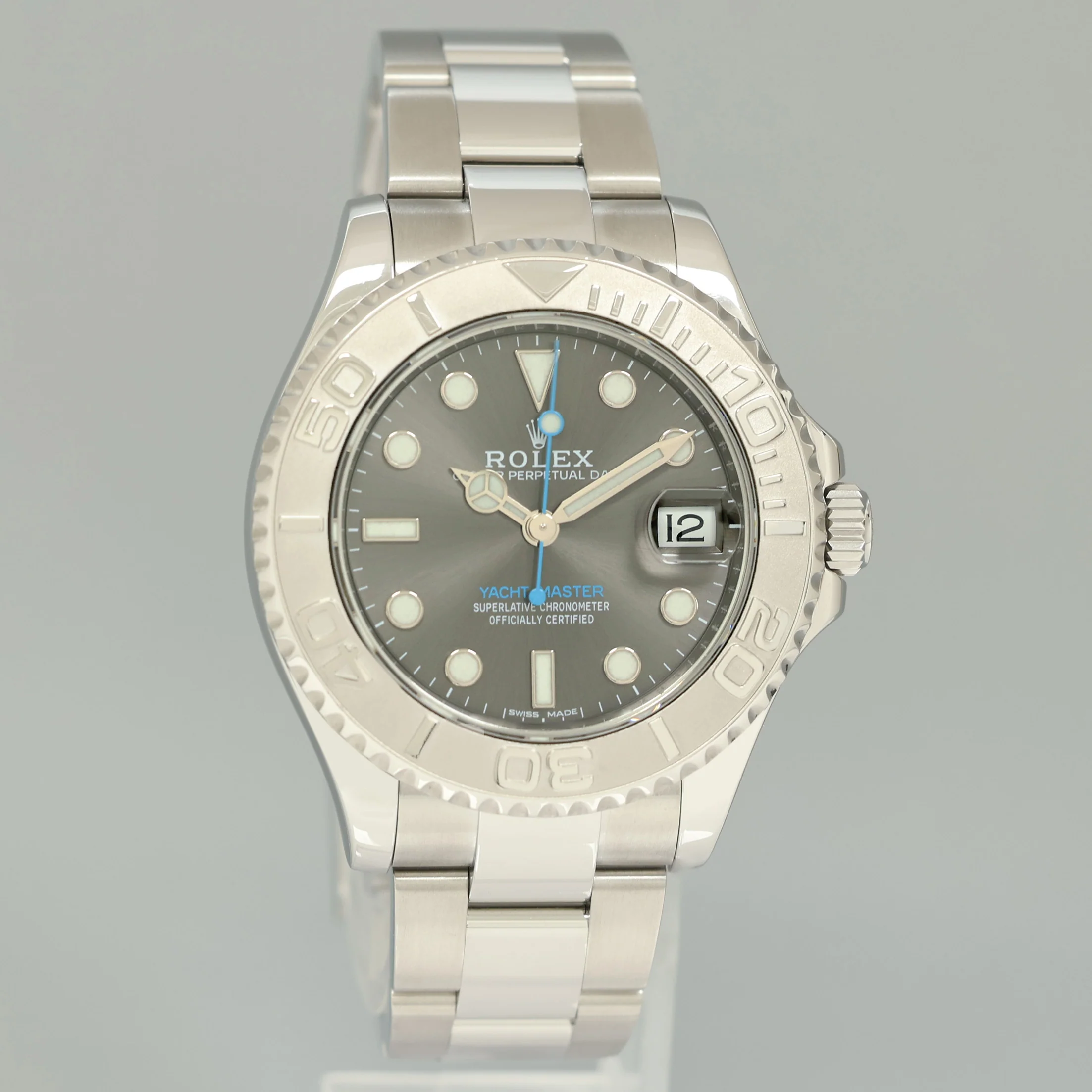 2019 MINT Rolex Yacht-Master 268622 Steel Rhodium 37mm Blue hand Watch Box - Image 3