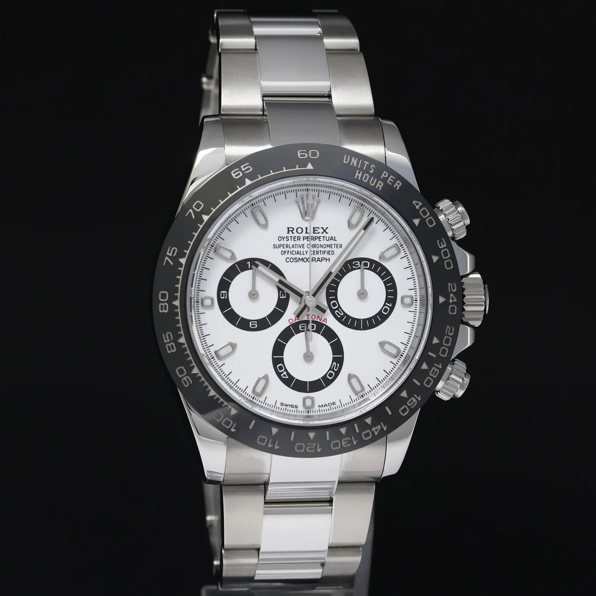 2020 MINT PAPERS Rolex 116500LN Daytona White Ceramic Panda Chrono 40mm Steel Watch - Image 3