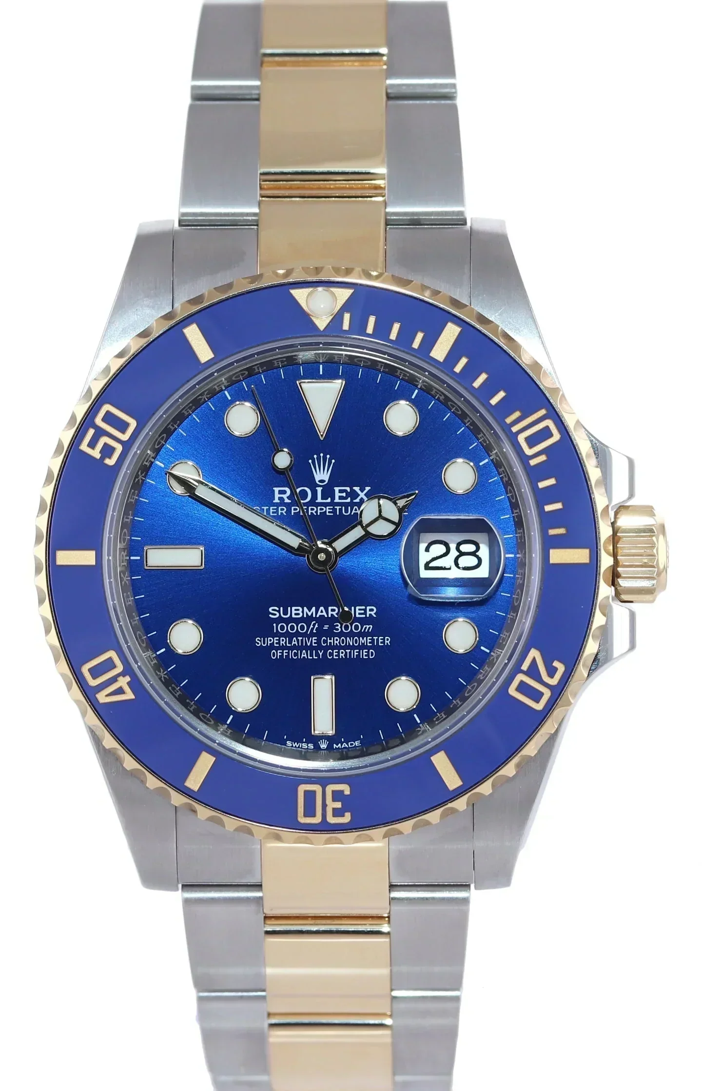 2021 NEW PAPERS Rolex Submariner 41mm Blue 126613LB Two Tone Gold Steel Watch Box - Image 2