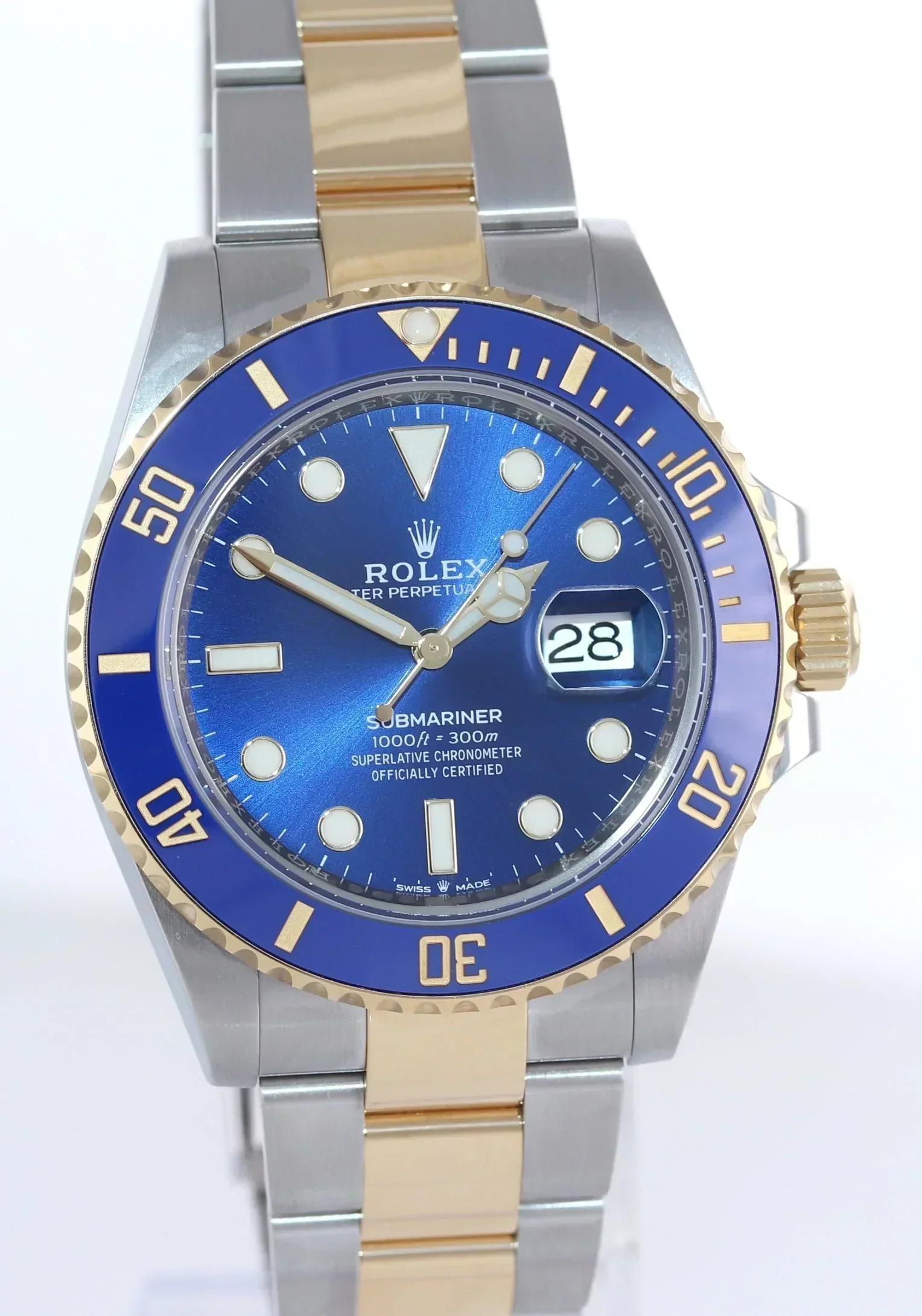 2021 NEW PAPERS Rolex Submariner 41mm Blue 126613LB Two Tone Gold Steel Watch Box - Image 3