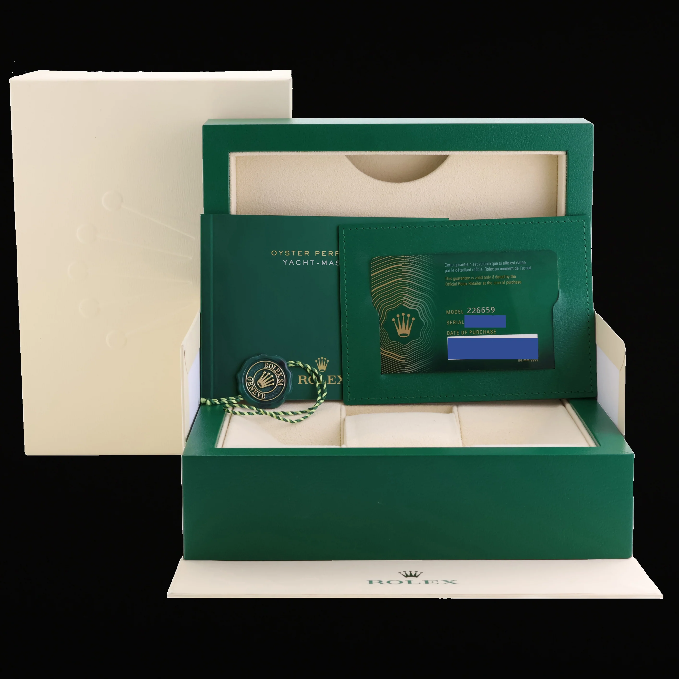 2021 NEW PAPERS Rolex Yacht-Master 226659 White Gold 42mm Oysterflex Watch Box - Image 7