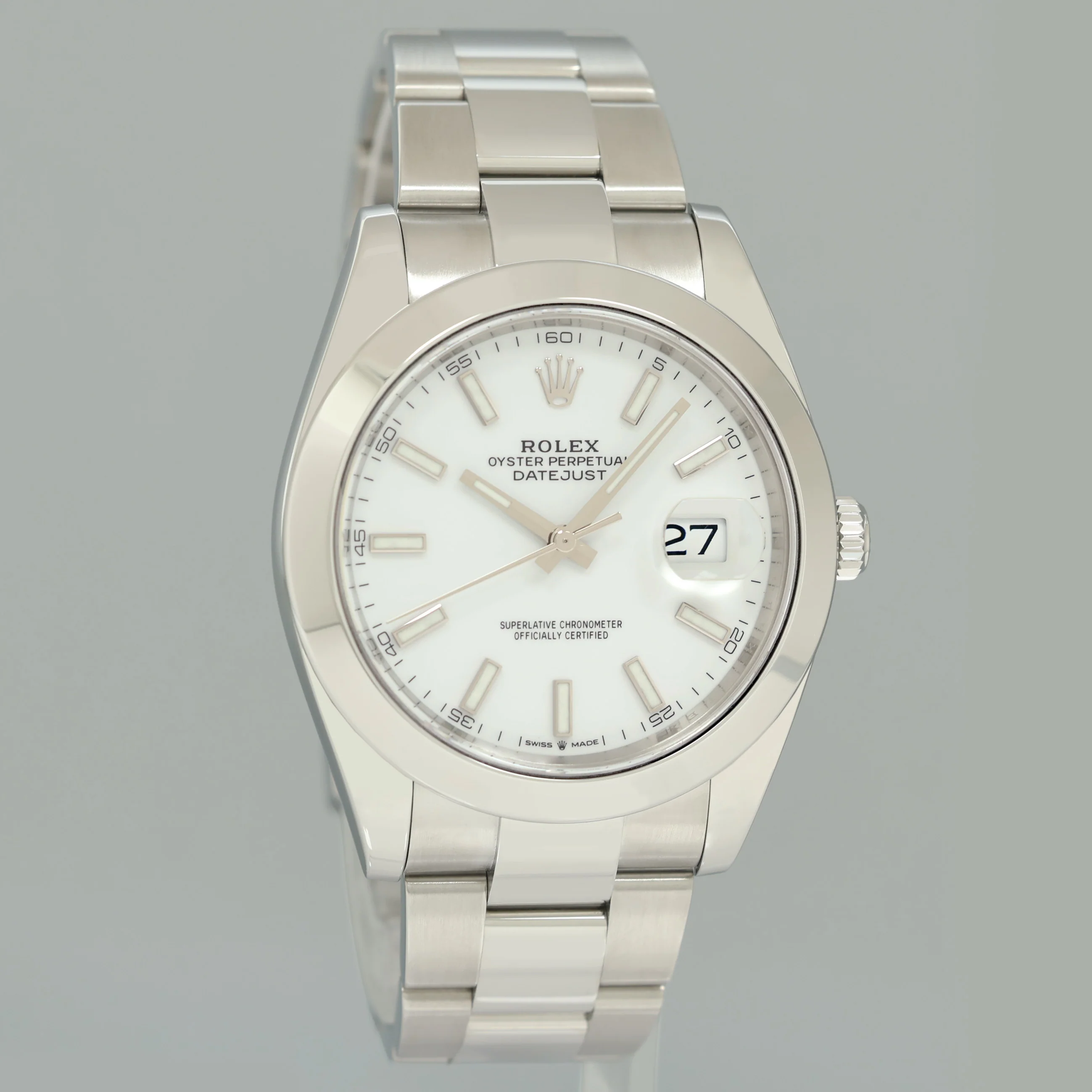 2022 MINT Rolex DateJust 41 Steel 126300 White Stick Oyster 41mm Watch Box - Image 3