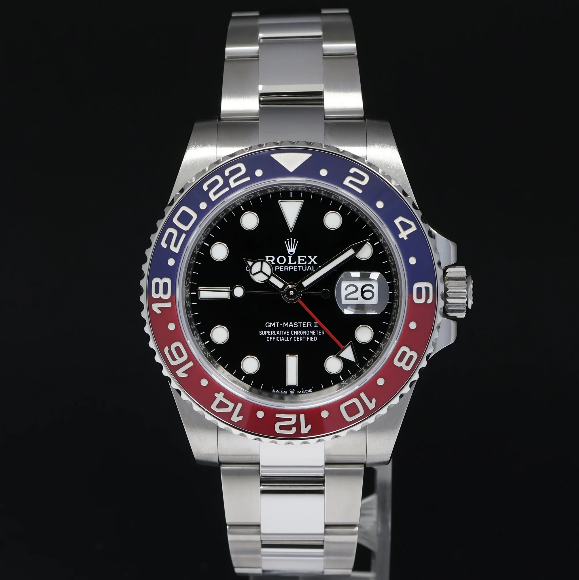 2022 NEW PAPERS Rolex 126710BLRO GMT Master II PEPSI Blue Ceramic Oyster Watch Box - Image 2