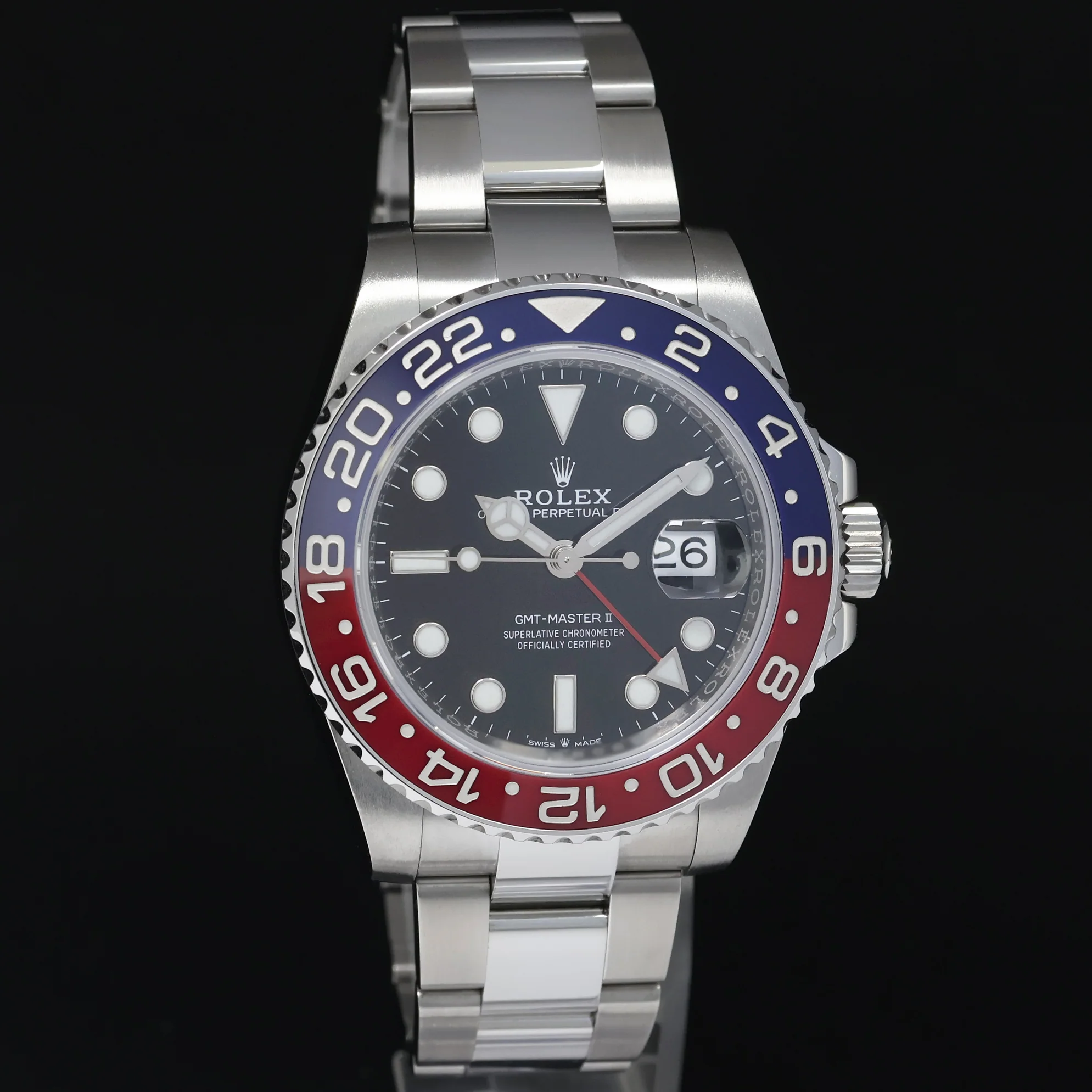2022 NEW PAPERS Rolex 126710BLRO GMT Master II PEPSI Blue Ceramic Oyster Watch Box - Image 3