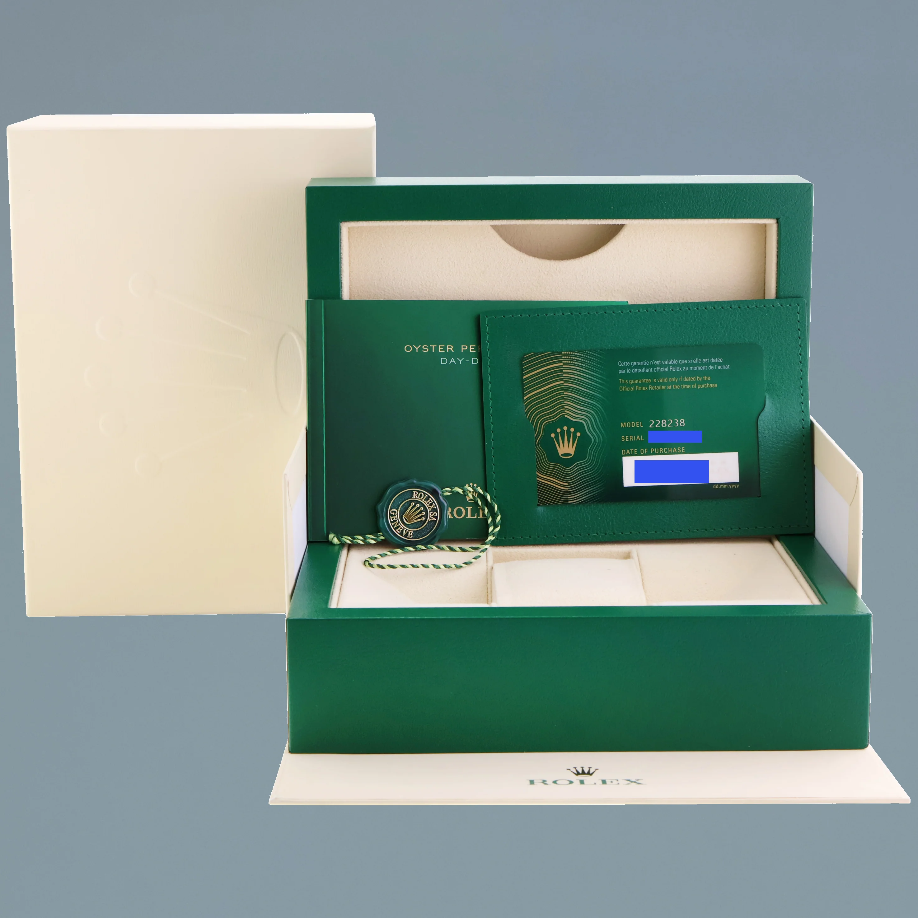 2022 NEW PAPERS Rolex Day-Date 40 President 228238 White Roman 40mm Yellow Gold Watch - Image 7