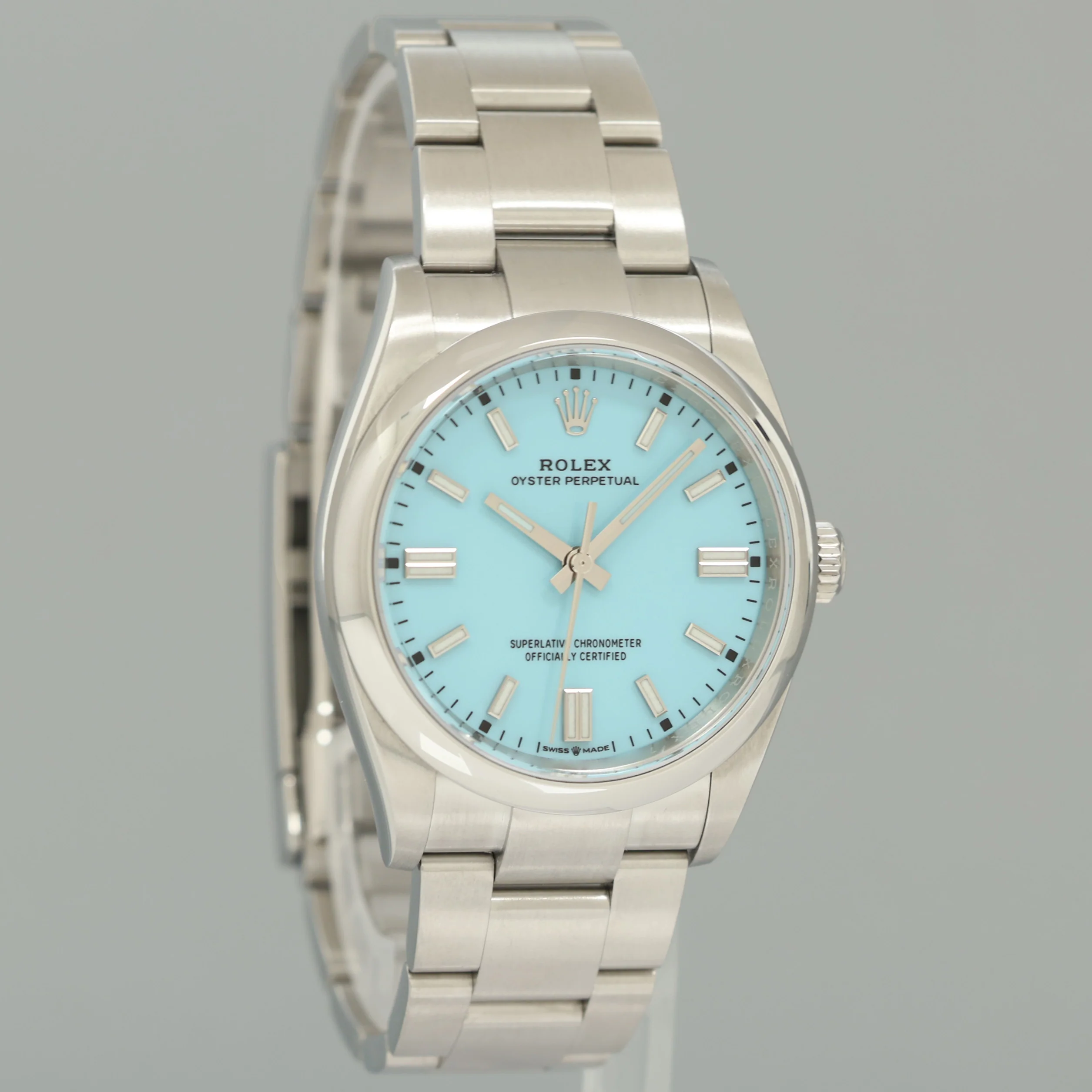 2022 NEW PAPERS Rolex Oyster 126000 Perpetual 36mm TIFFANY BLUE Watch Box - Image 3