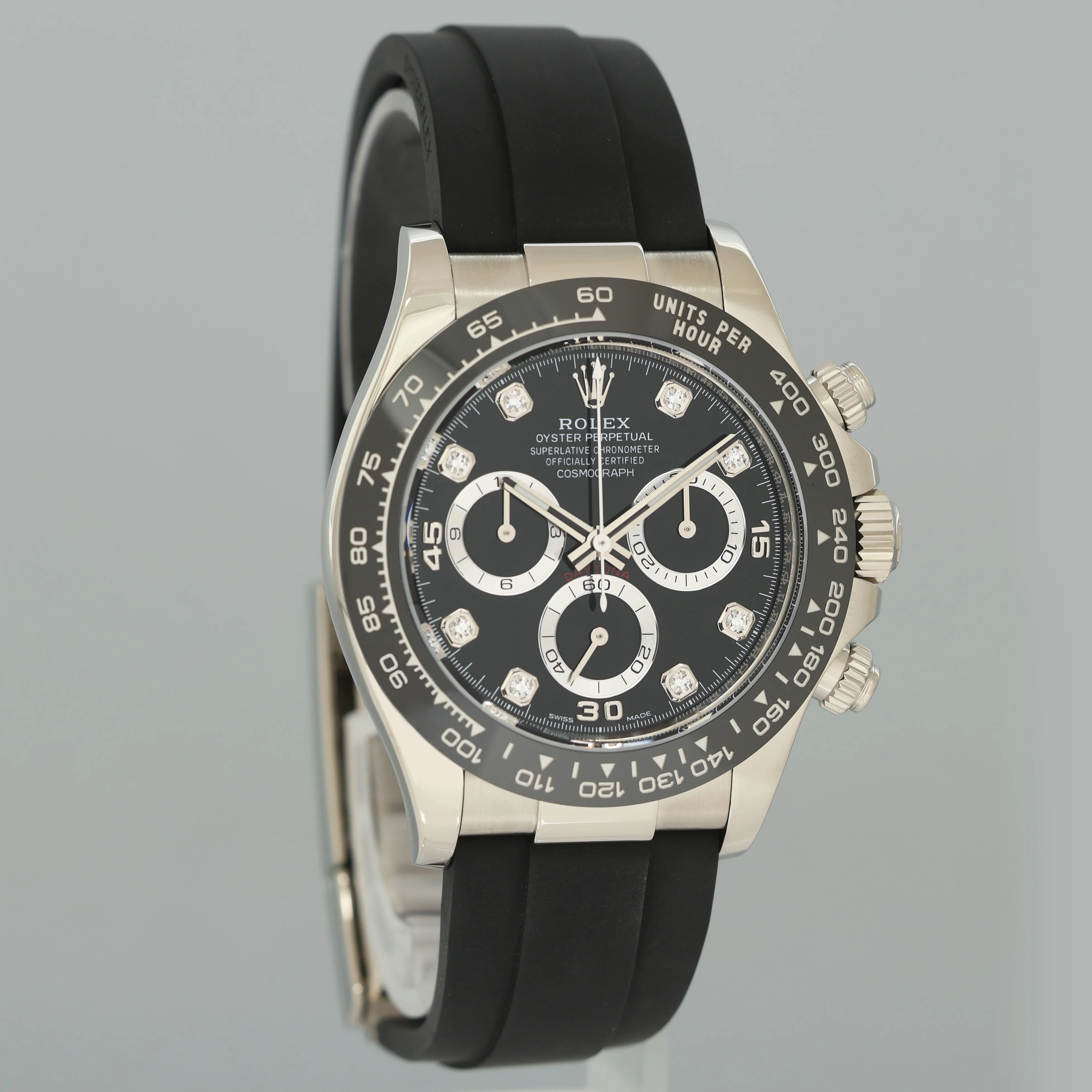 2021 NEW PAPERS Rolex Daytona Oysterflex 116519LN White Gold Ceramic Diamond Watch - Image 3