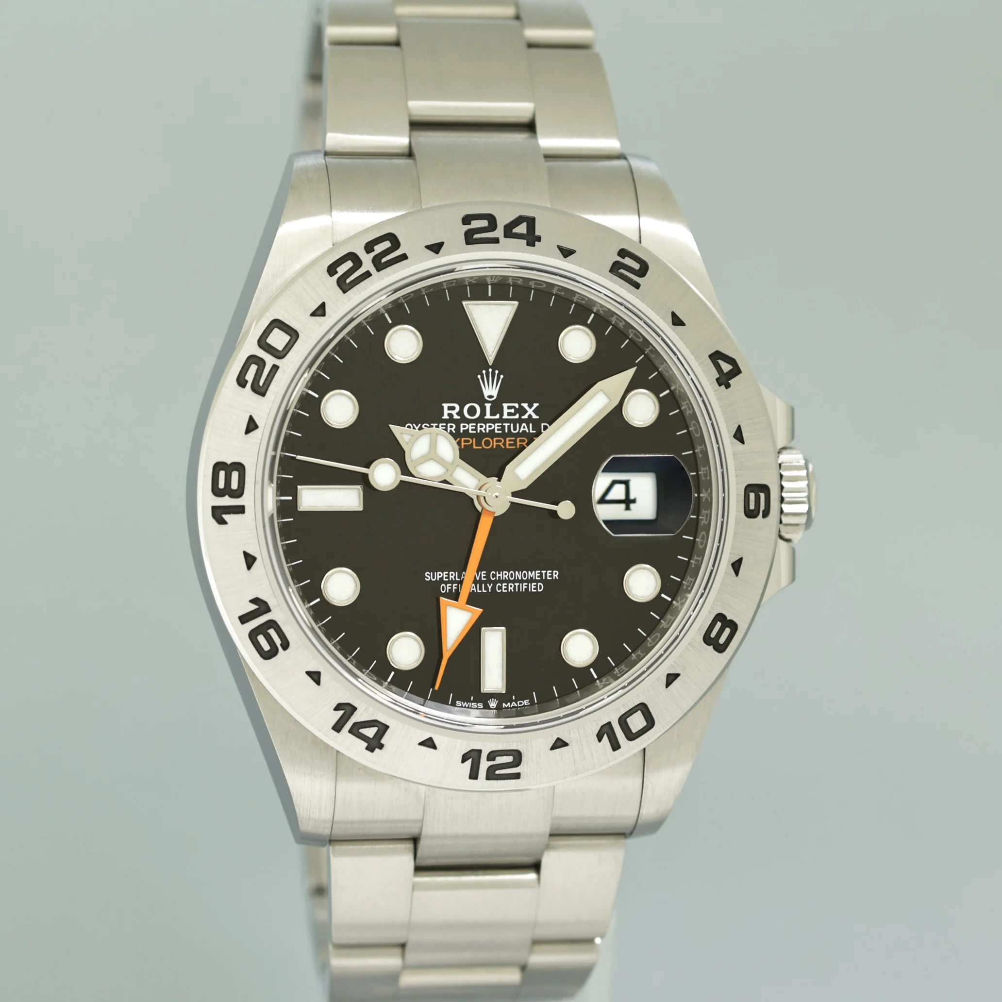 2024 Mint Rolex Explorer II 42mm 226570 Black Dial Steel Date Watch Box - Image 3