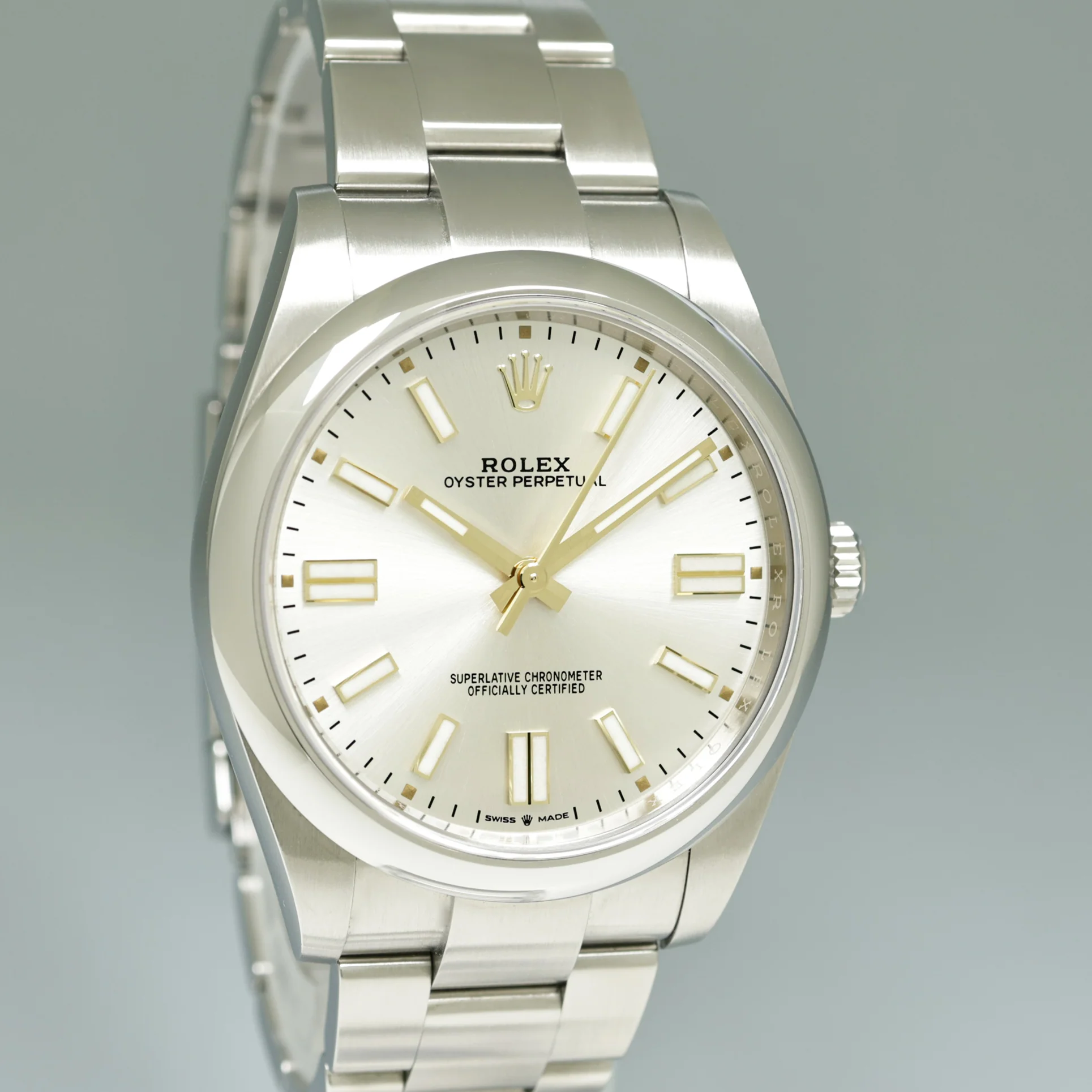 2023 NEW PAPERS Rolex Oyster Perpetual 41mm Silver Oyster 124300 Watch Box - Image 3