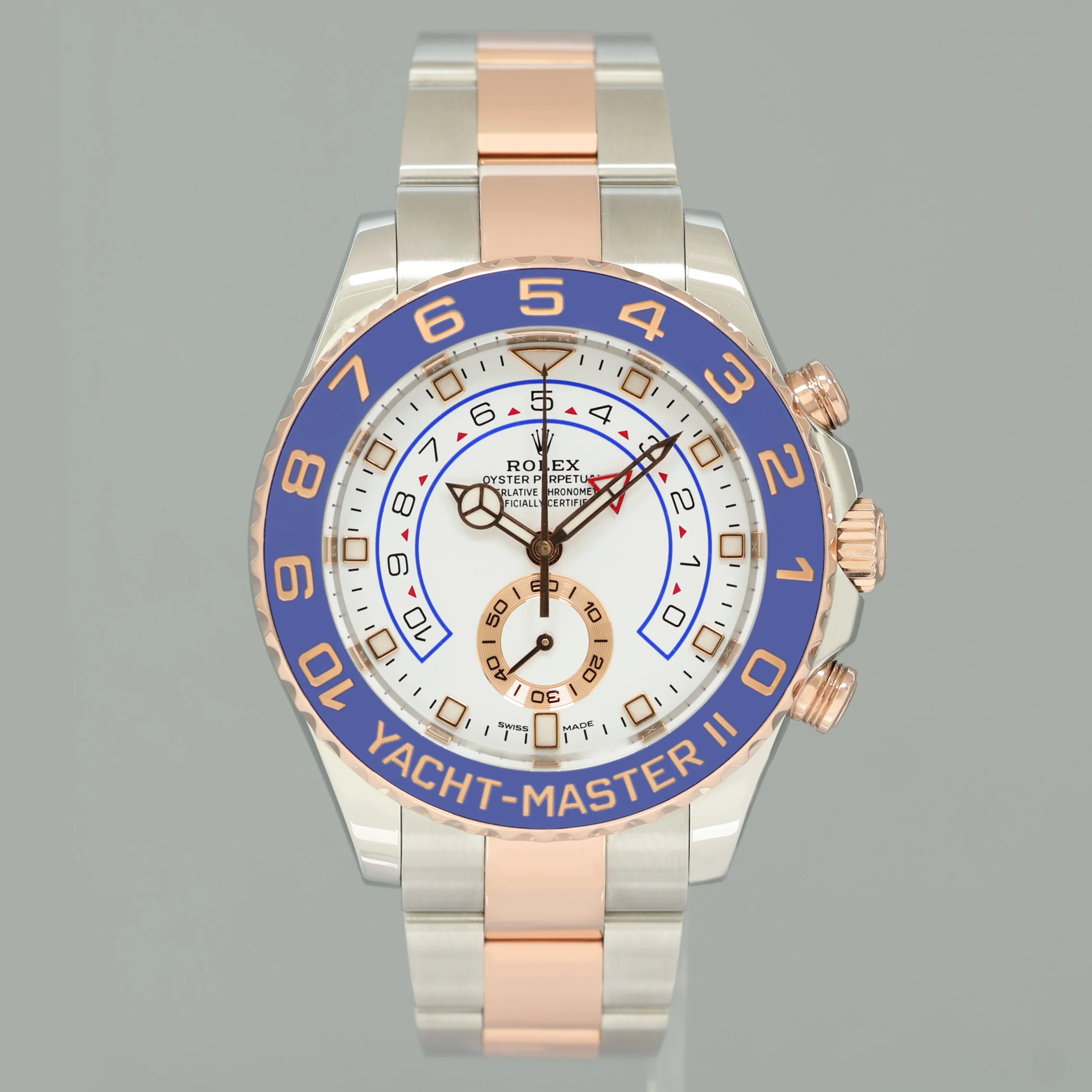 2023 NEW PAPERS Rolex Yacht-Master II 116681 Steel Everose Gold Mercedes Hands Watch Box - Image 2