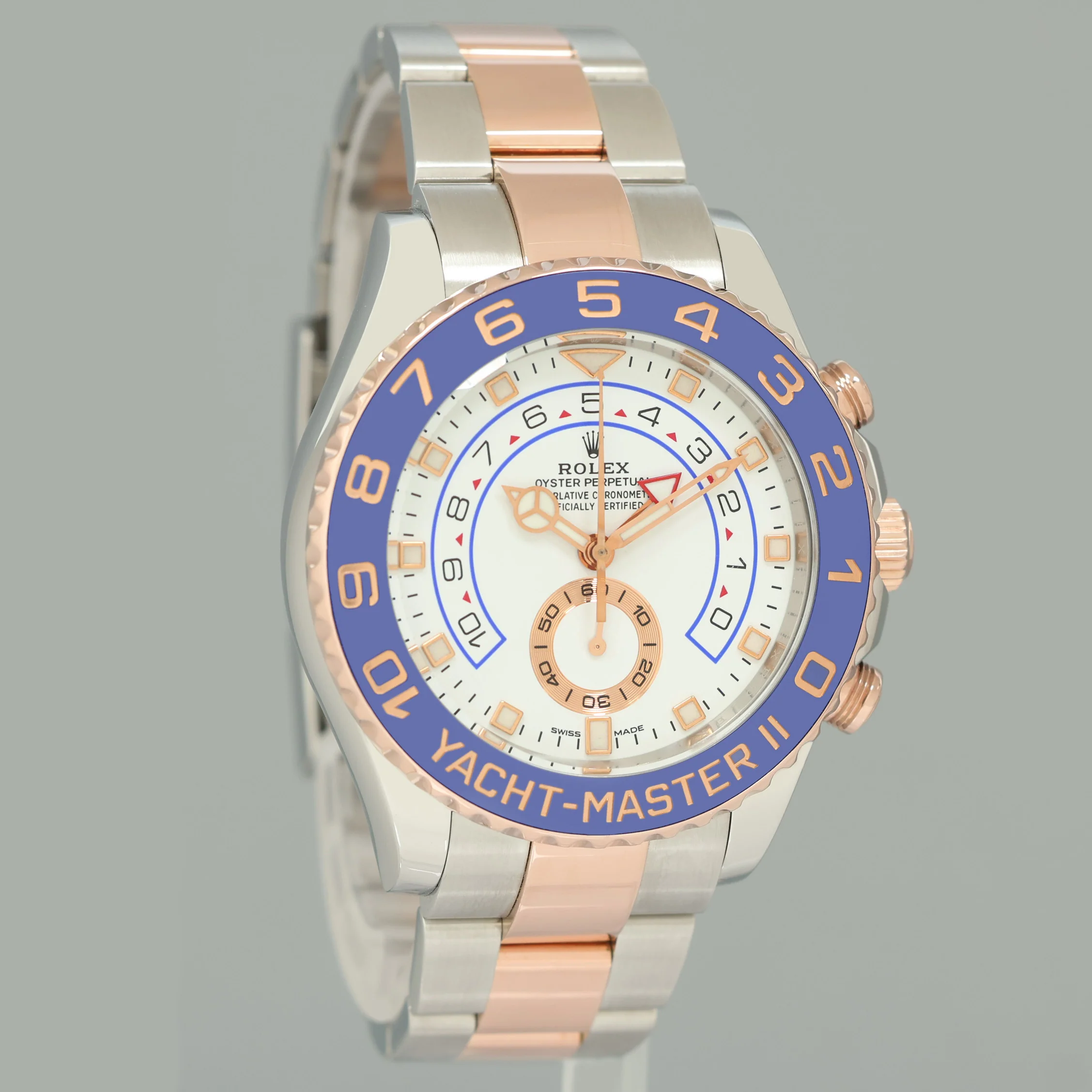 2023 NEW PAPERS Rolex Yacht-Master II 116681 Steel Everose Gold Mercedes Hands Watch Box - Image 3