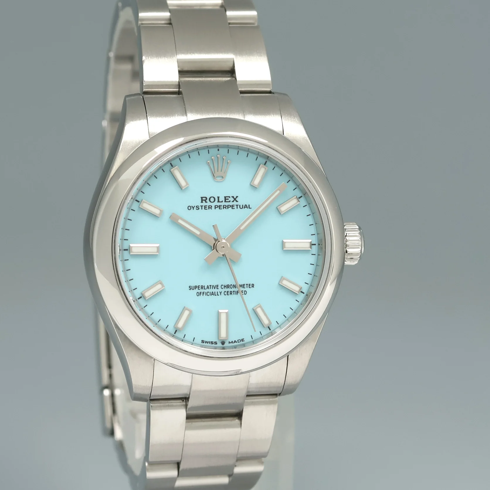 2024 MINT Rolex Oyster 277200 Perpetual 31mm Tiffany BLUE Watch Box - Image 3