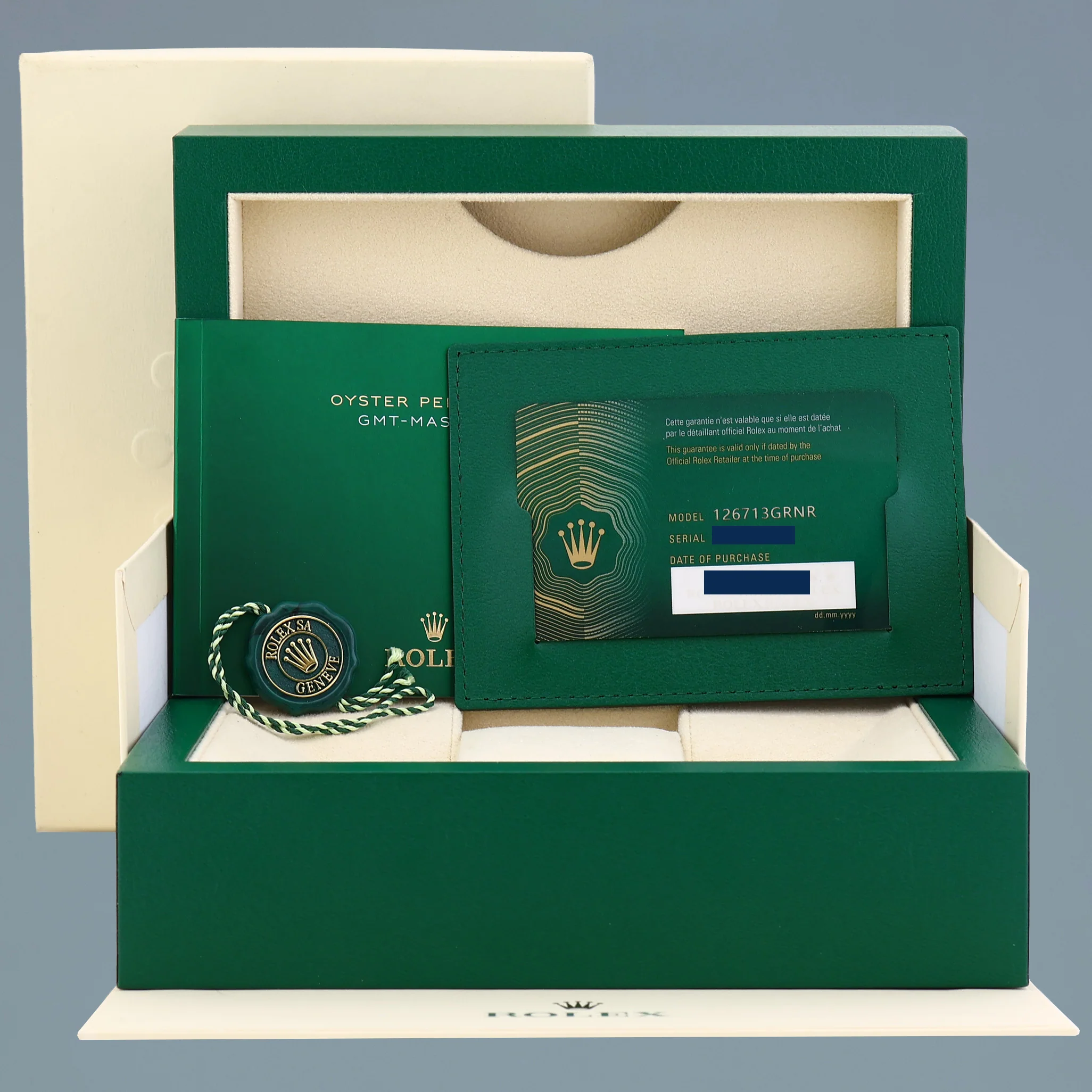 2024 NEW PAPERS Rolex 126713GRNR GMT Master II "Zombie" Gold Two Tone Jubilee Watch - Image 7