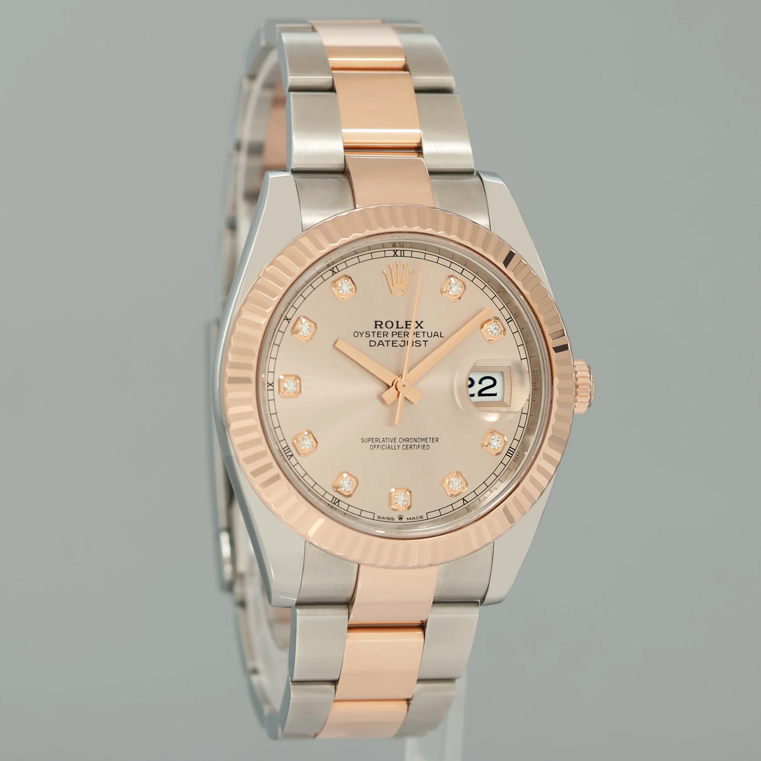2024 NEW PAPERS Rolex DateJust 41 126331 Diamond Rose Gold Two-Tone Watch Box - Image 3