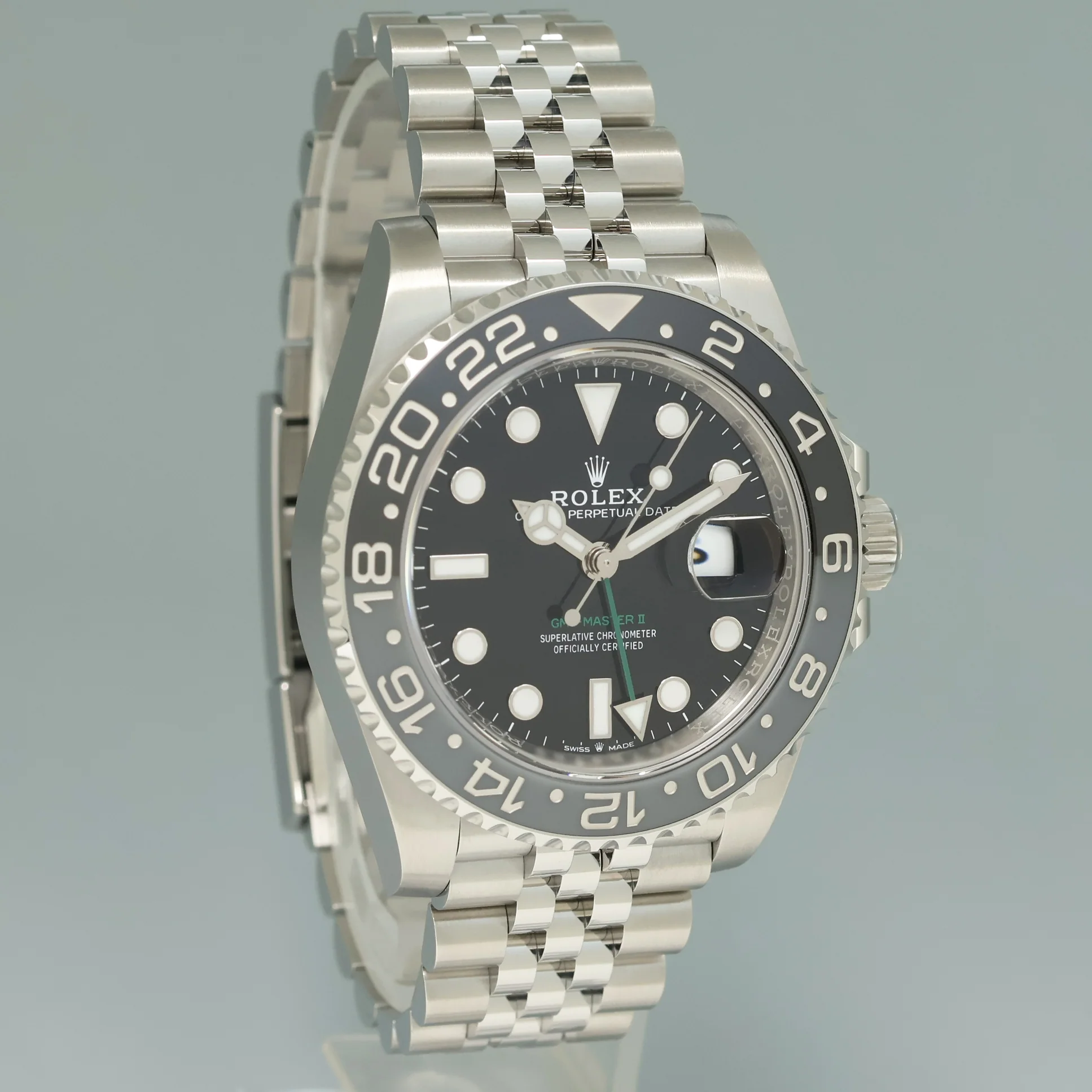 2025 MINT Rolex GMT Master II Bruce Wayne Jubilee Ceramic 126710GRNR Watch Box - Image 3