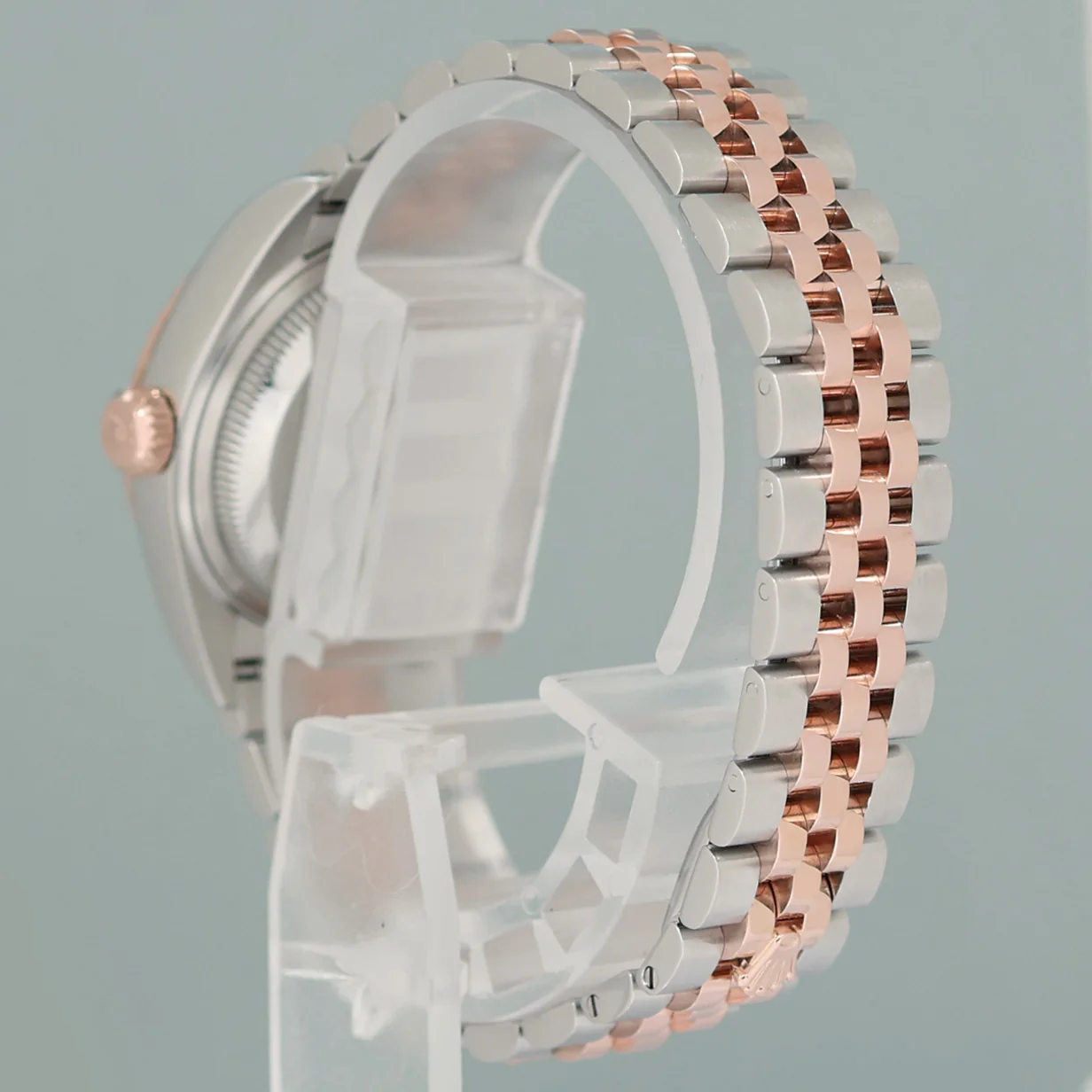 2025 NEW PAPERS Ladies Rolex 279171 DateJust 28mm White Roman Rose Gold Jubilee Watch - Image 4