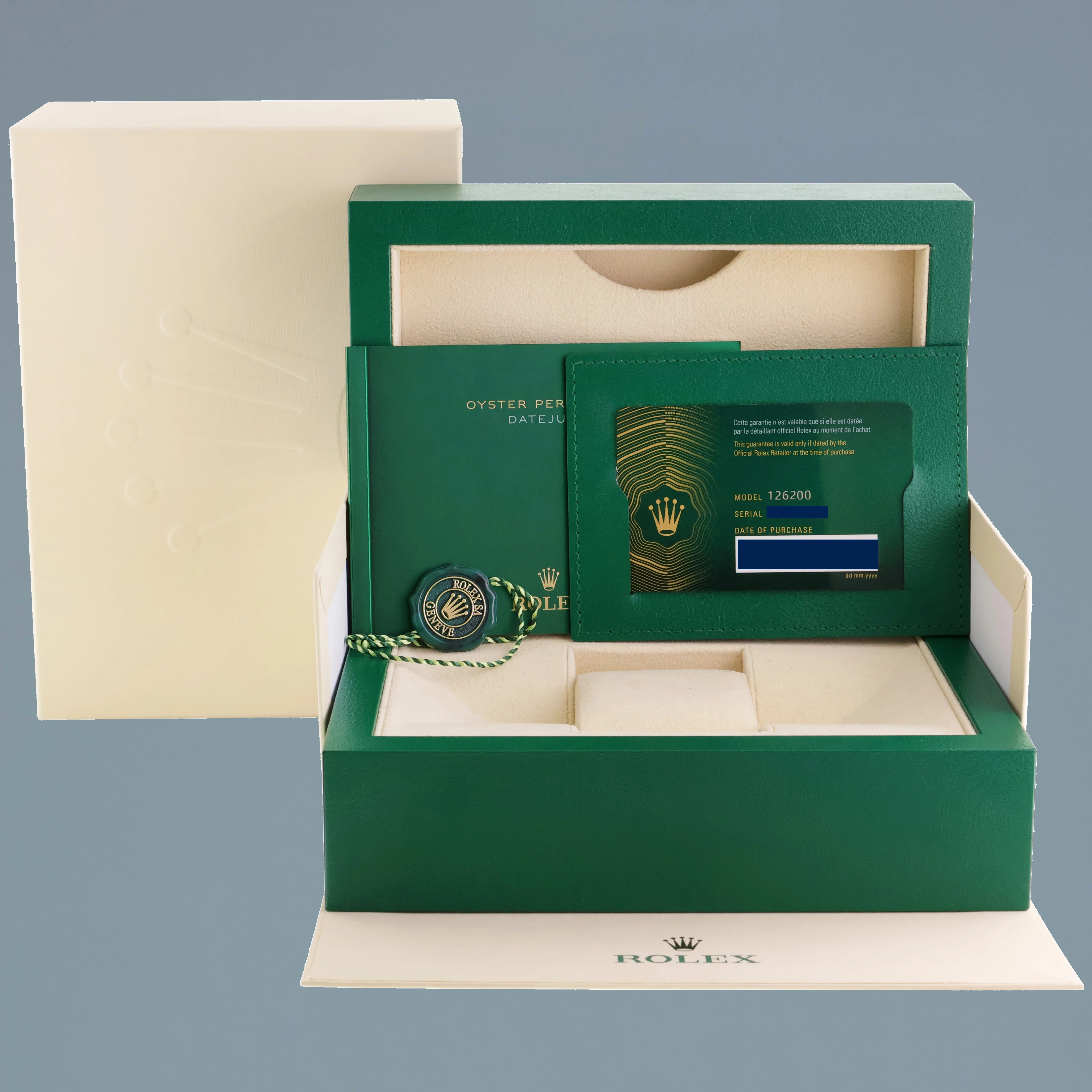 2025 NEW PAPERS Rolex 126200 DateJust 36mm Blue Stick Steel Jubilee Band Watch - Image 7