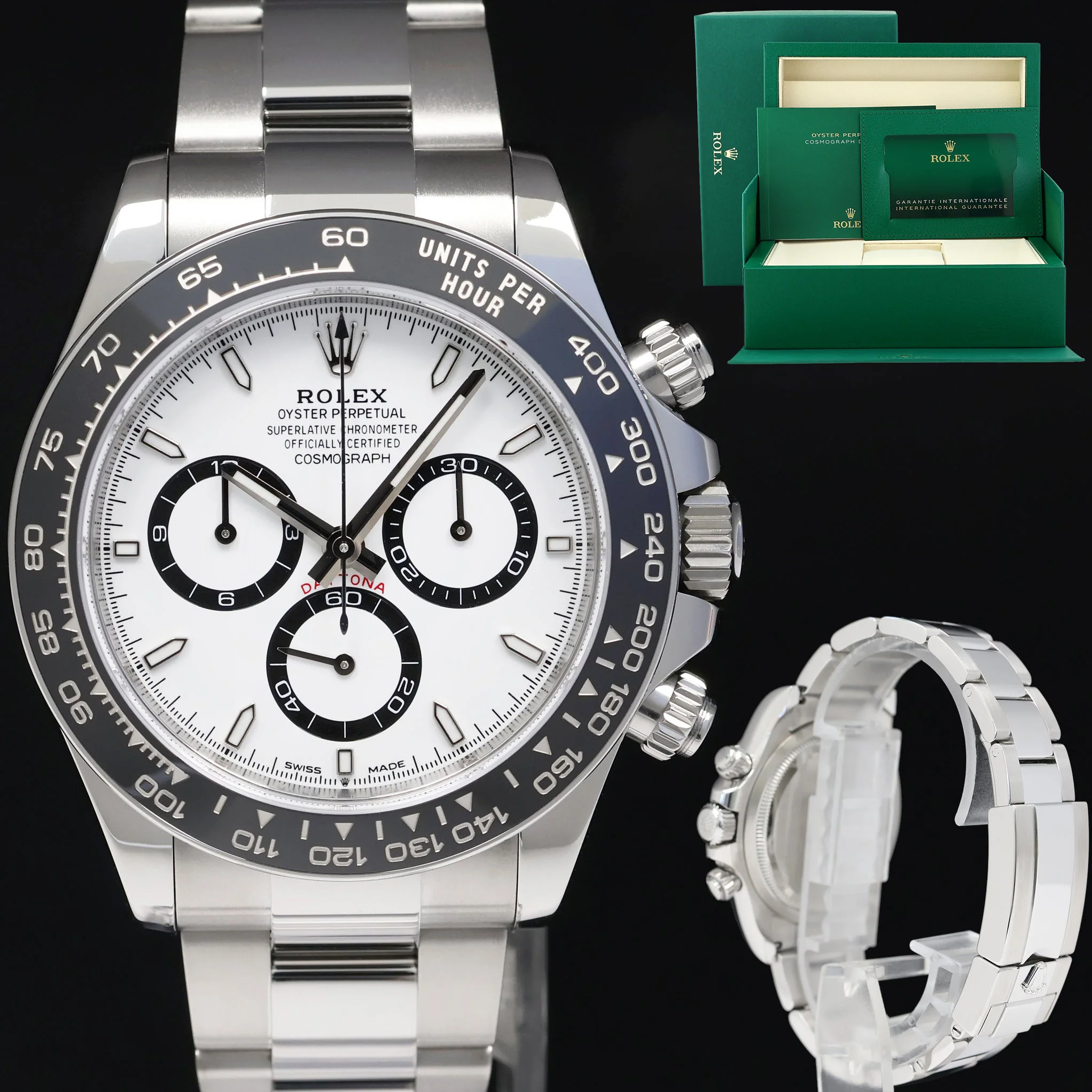 2025 NEW PAPERS Rolex 126500LN Daytona White Panda Ceramic Steel Watch Box