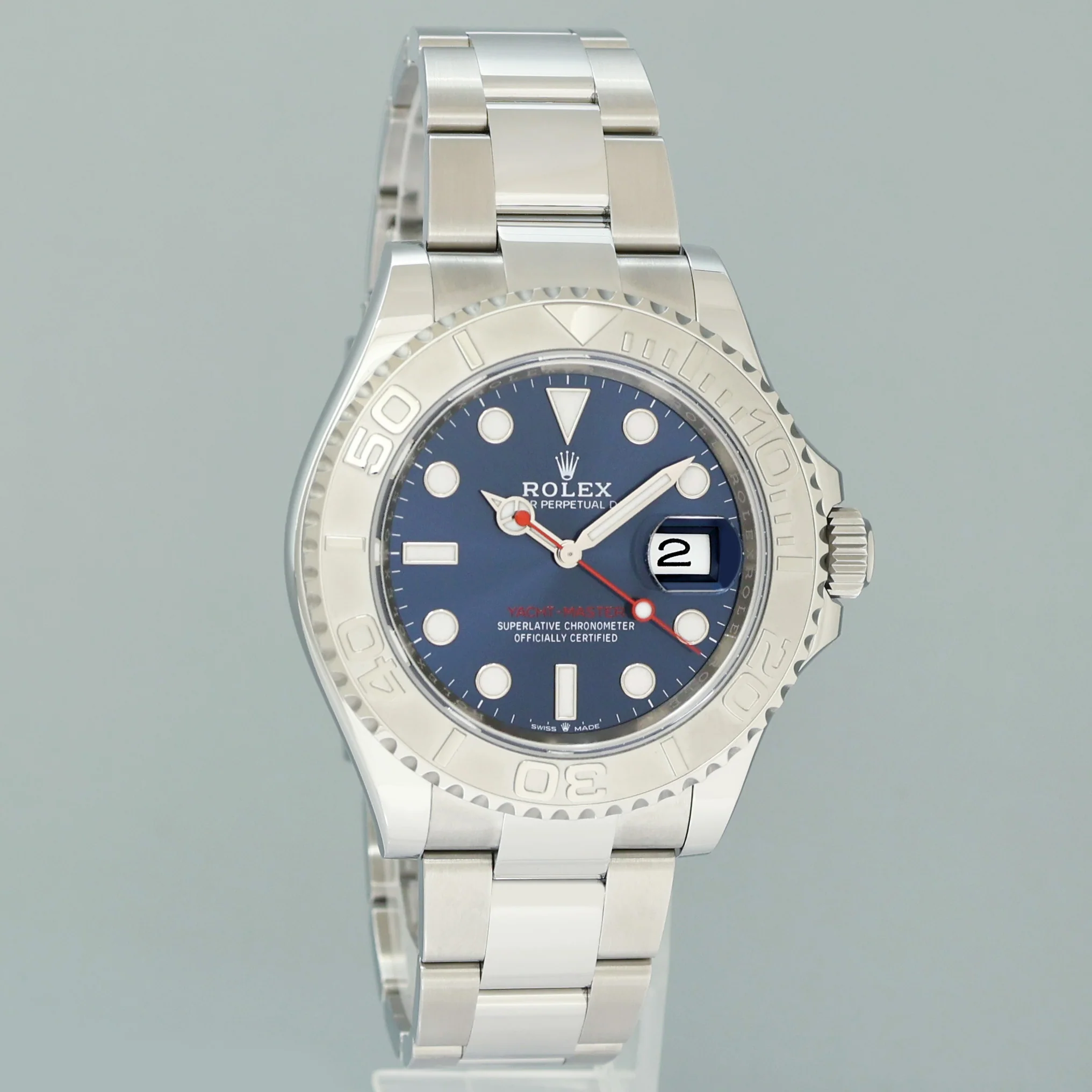 2025 NEW PAPERS Rolex Yacht-Master 126622 Steel 40mm Platinum Blue Dial Watch Box - Image 3