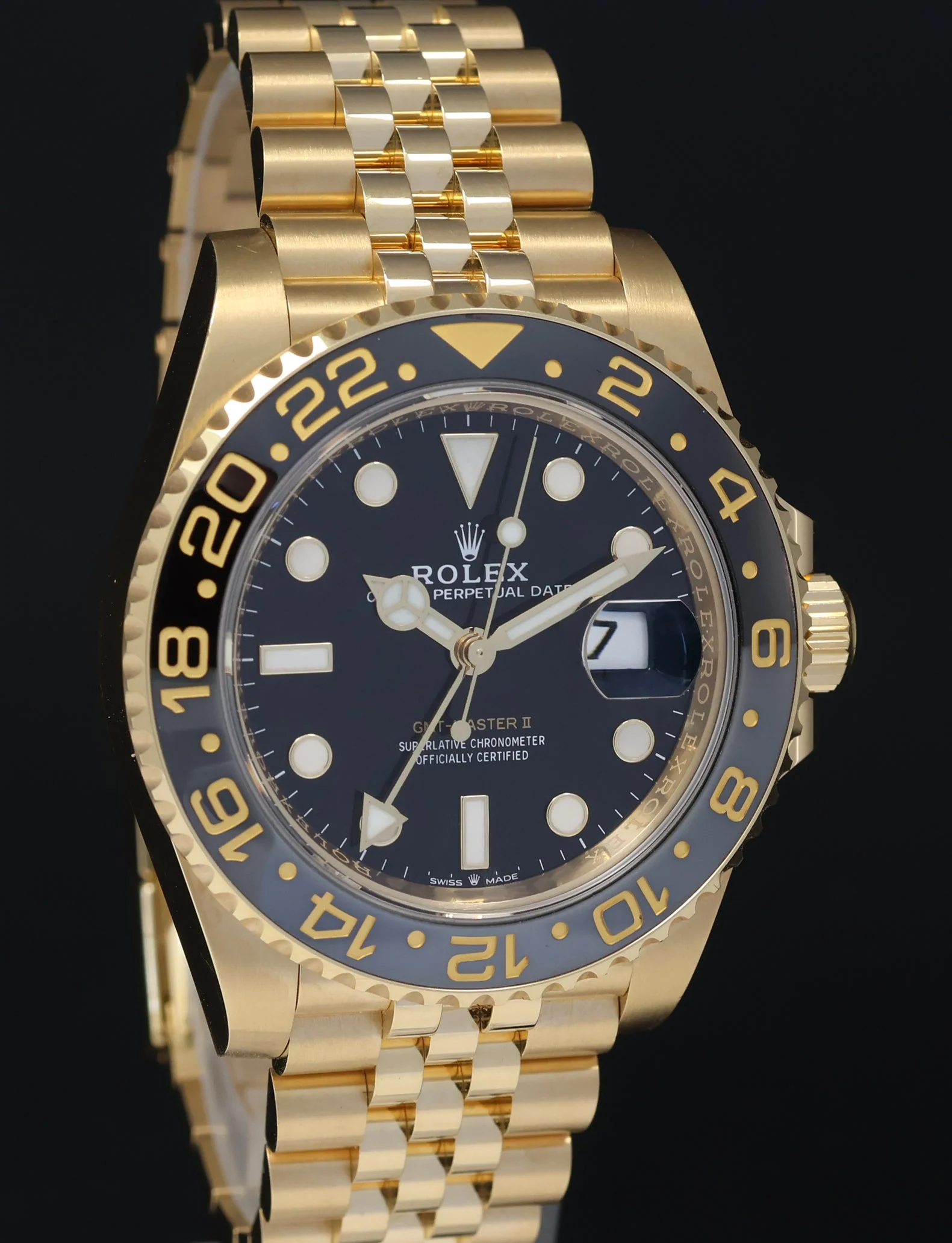 2026 NEW PAPERS Rolex GMT Master II Yellow Gold 126718 GRNR Jubilee Watch Box - Image 3