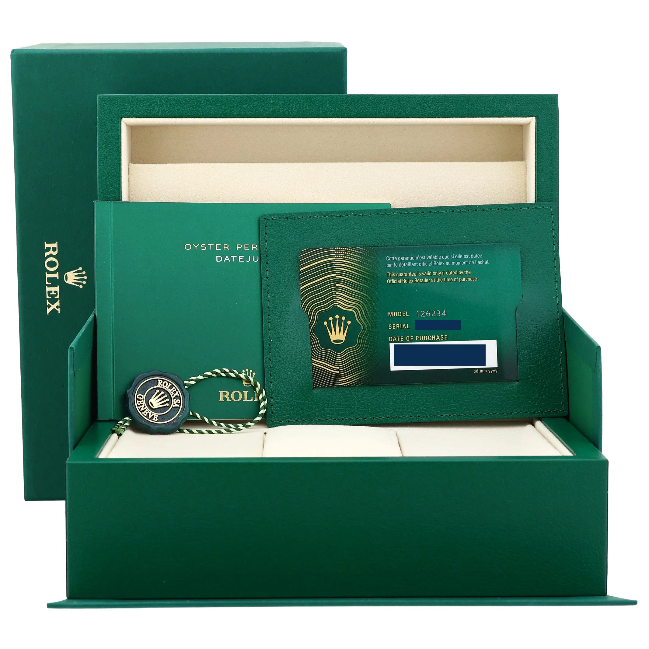 2026 NEW PAPERS Rolex DateJust 41 White Stick 126334 Steel Fluted Gold Jubilee Watch Box - Image 8