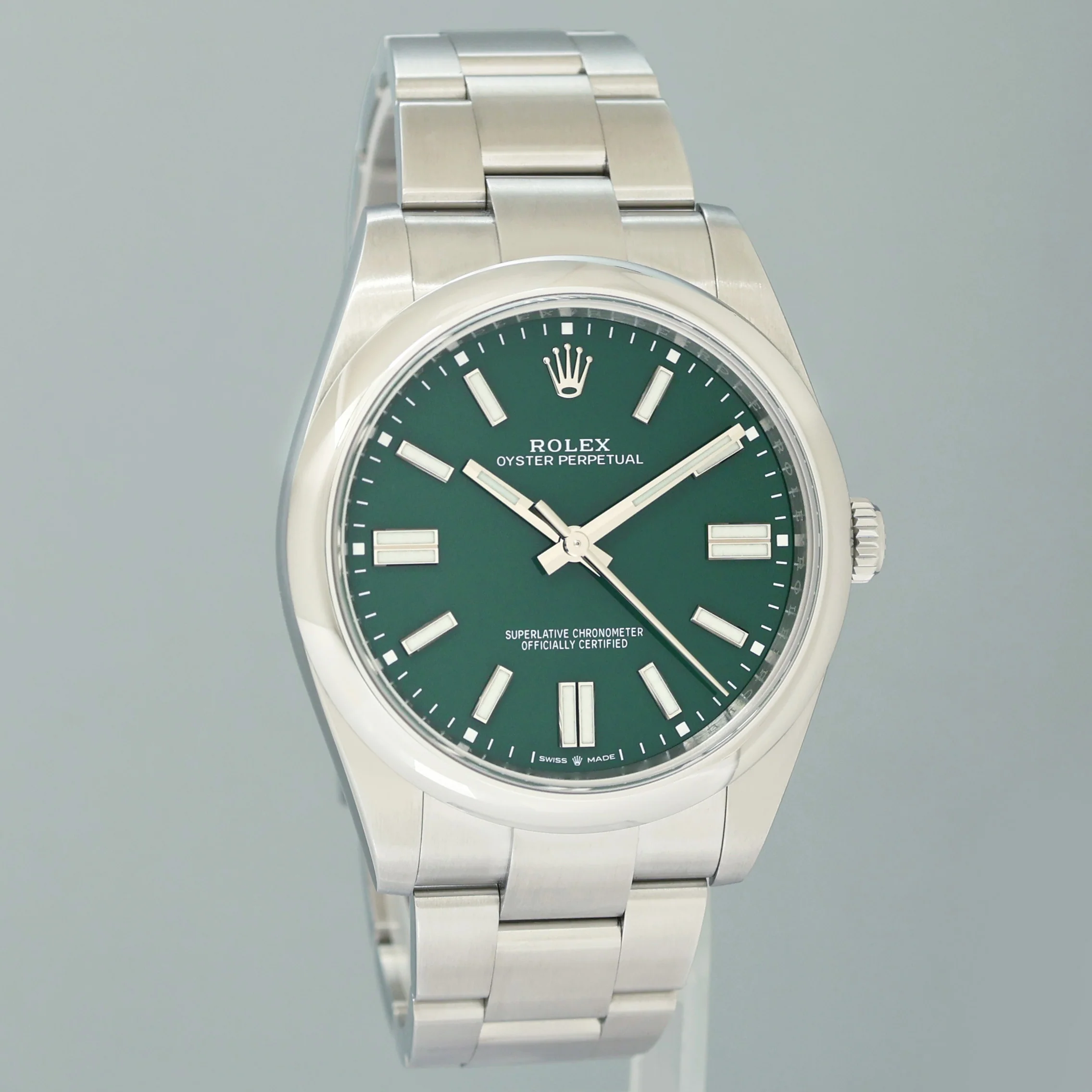 2024 NEW PAPERS ROLEX 124300 Oyster Perpetual 41mm Green Dial Oyster Watch Box - Image 3