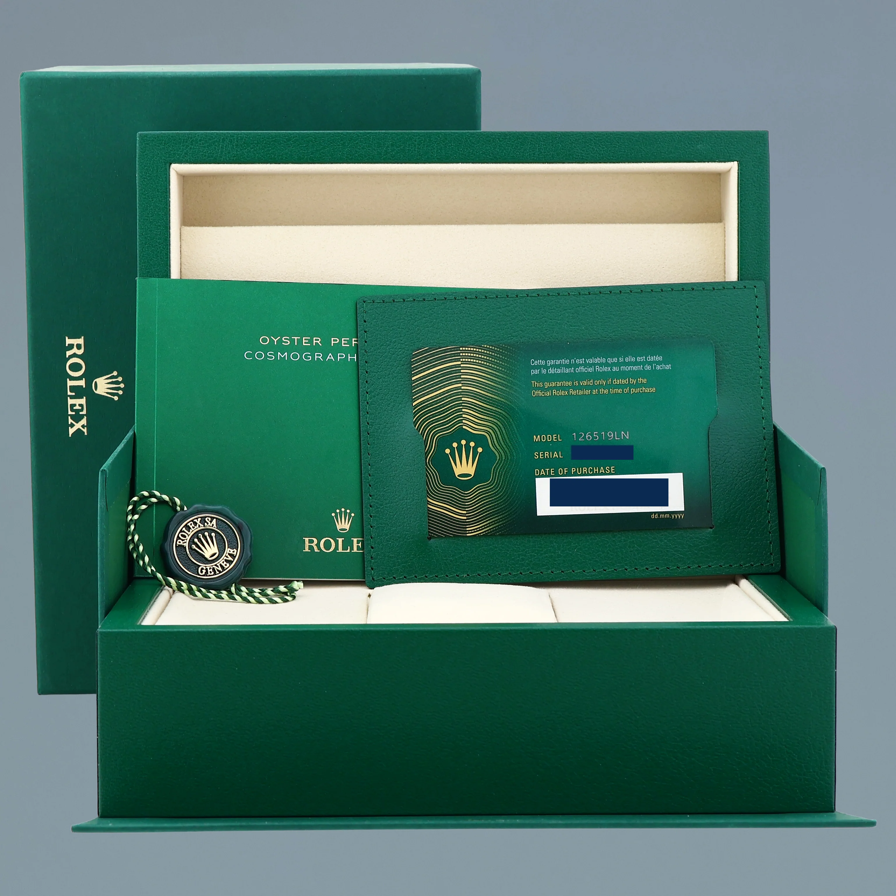 APRIL 2026 NEW PAPERS Rolex Daytona White Gold 126519LN Ceramic Ghost Watch Box - Image 7