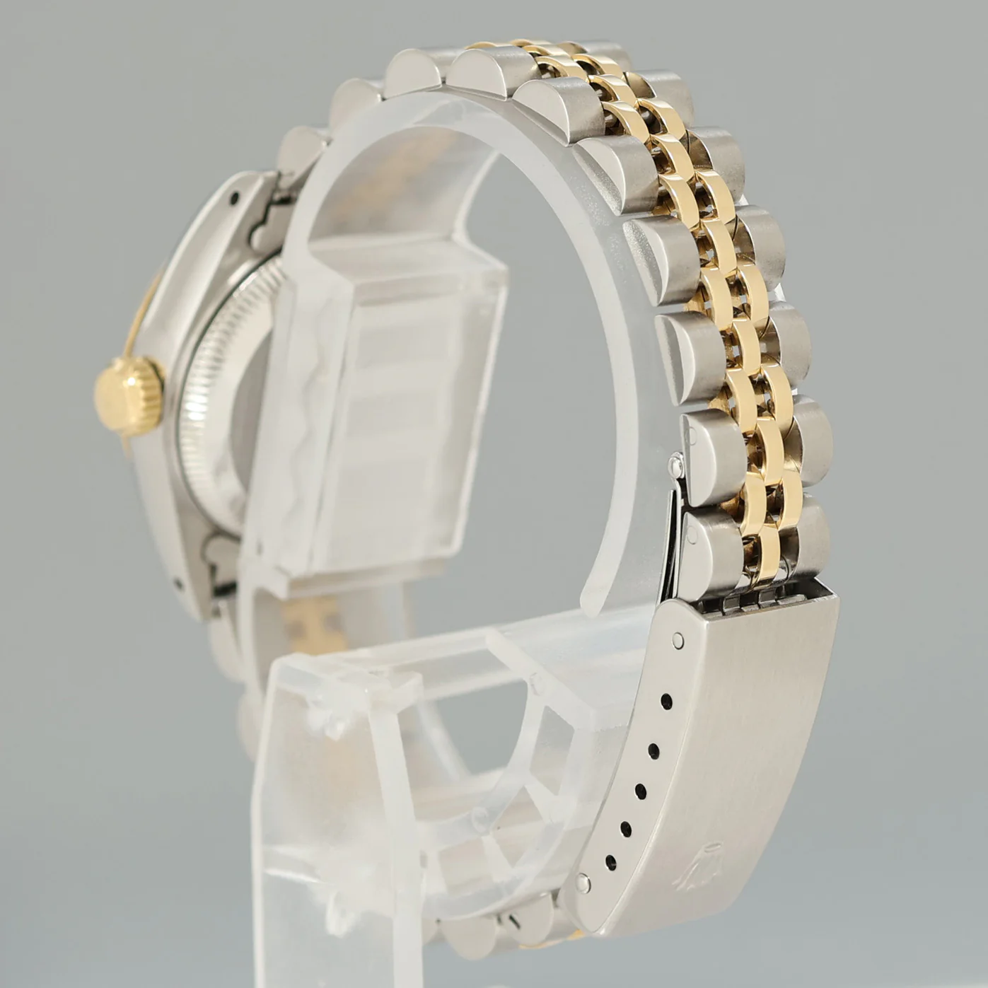 PAPERS Pearl Diamond Ladies Rolex 26mm DateJust 69173 Two Tone Gold Jubilee Watch - Image 4