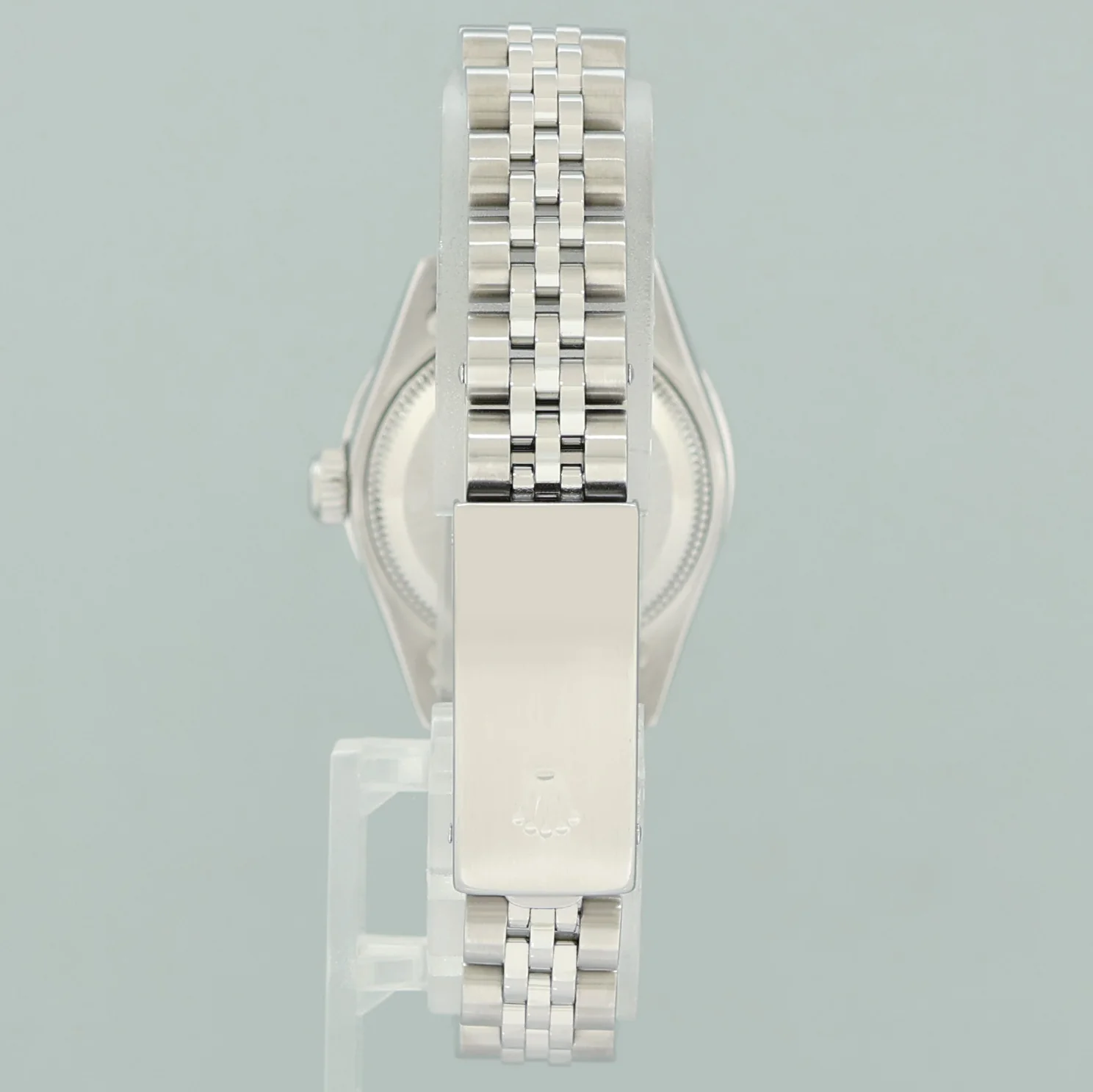 DIAMOND Ladies Rolex 79174 DateJust 26mm Glacier Blue Steel Jubilee Watch - Image 4