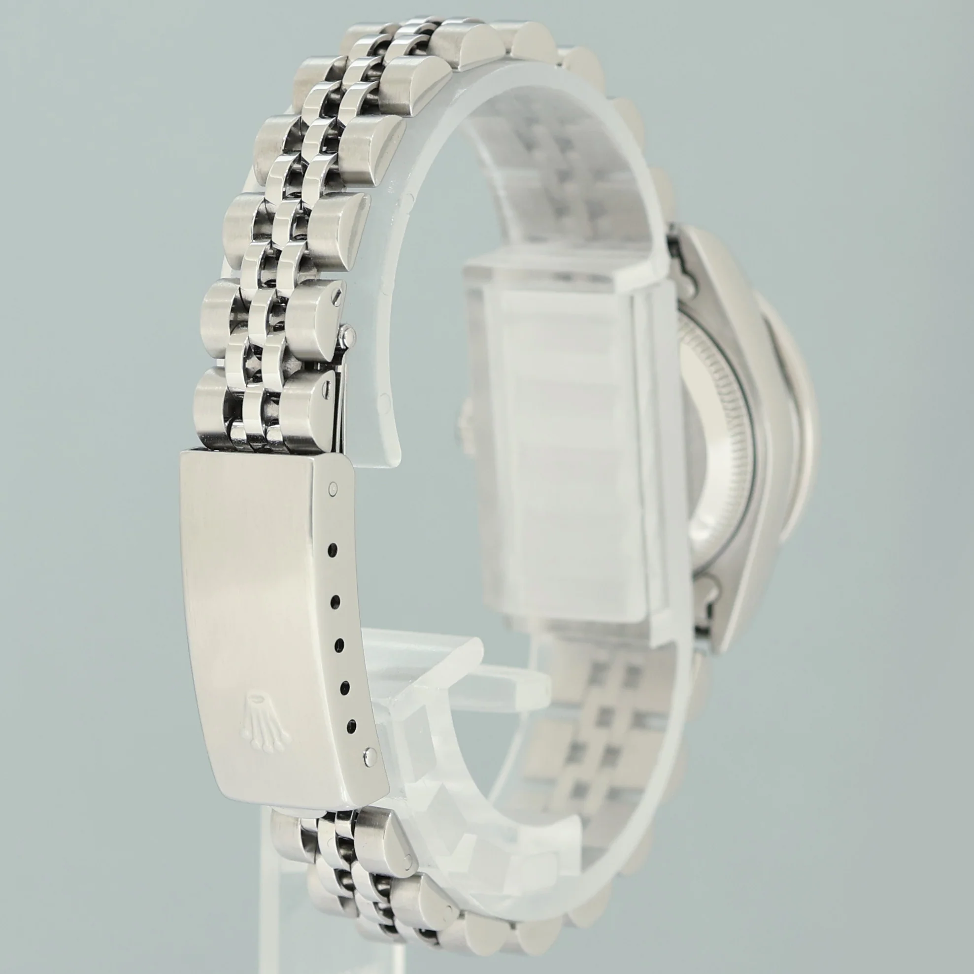 DIAMOND Ladies Rolex 79174 DateJust 26mm Glacier Blue Steel Jubilee Watch - Image 5