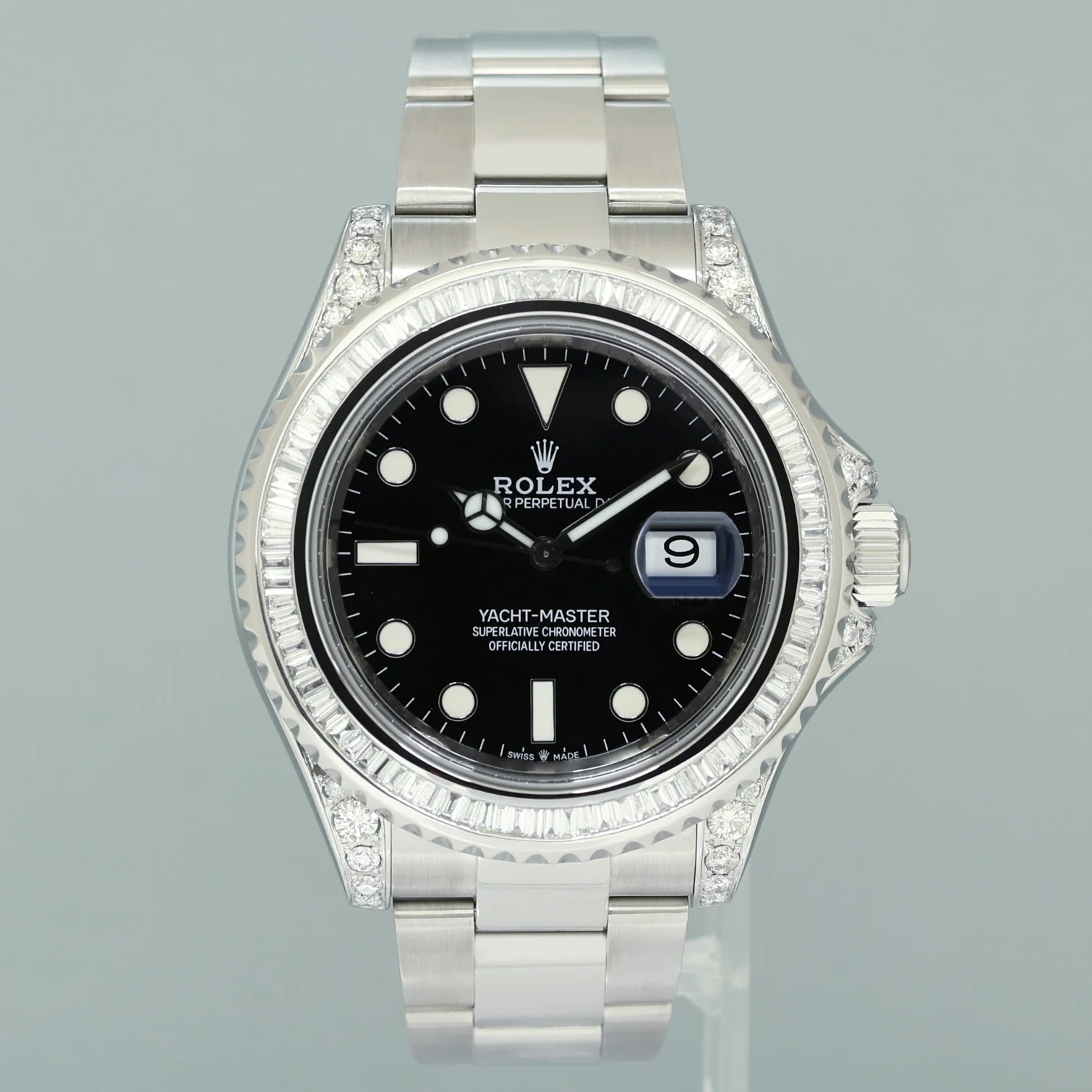 DIAMOND MINT 2010 Rolex Yacht-Master 116622 Steel 40mm Black Dial Watch Box - Image 2