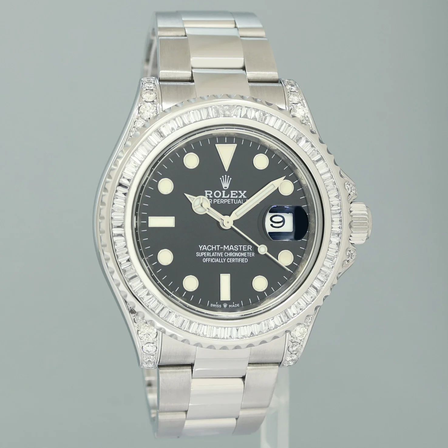 DIAMOND MINT 2010 Rolex Yacht-Master 116622 Steel 40mm Black Dial Watch Box - Image 6
