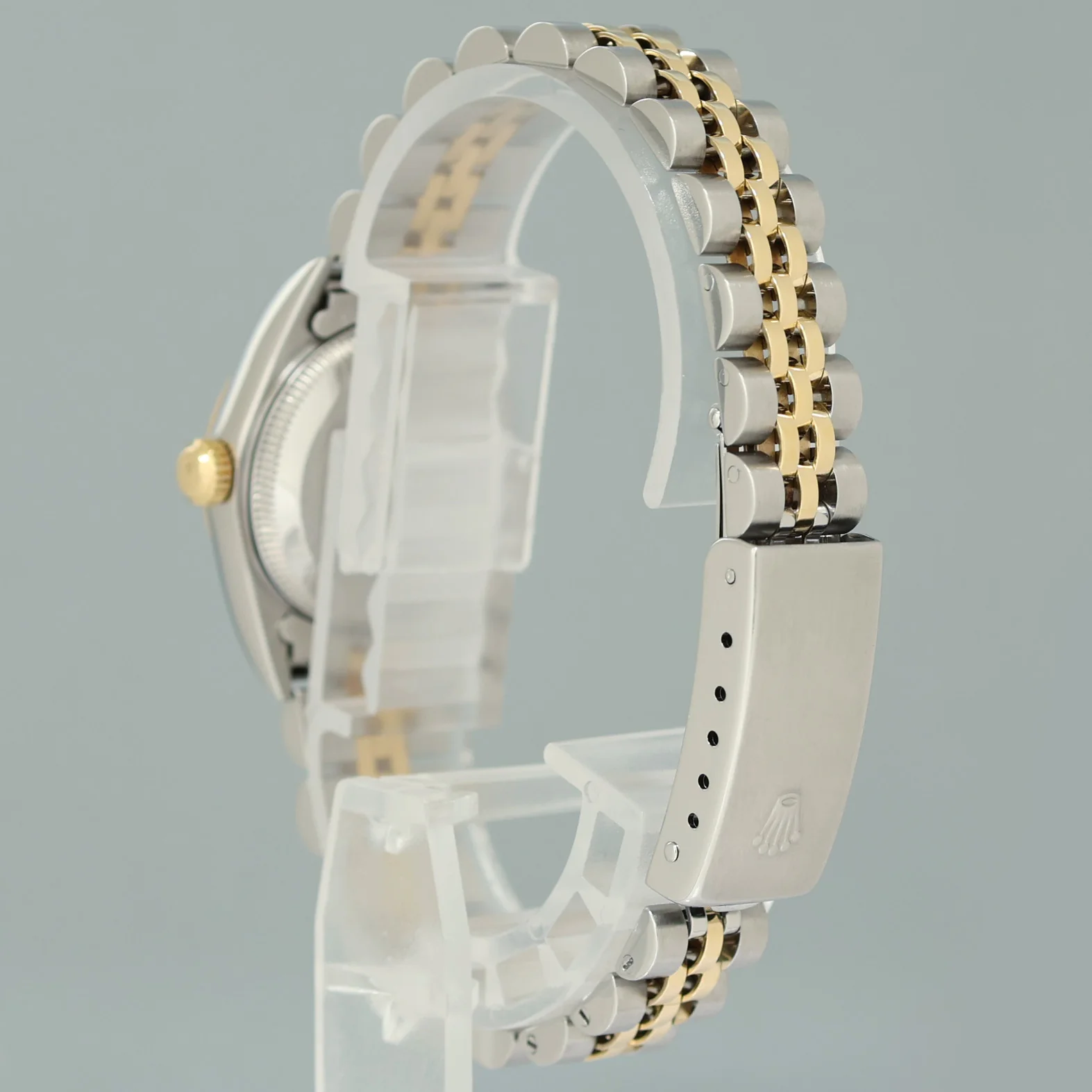 PAPERS Ladies Rolex Oyster 24mm Champagne 76193 Two Tone Gold Jubilee Watch - Image 4