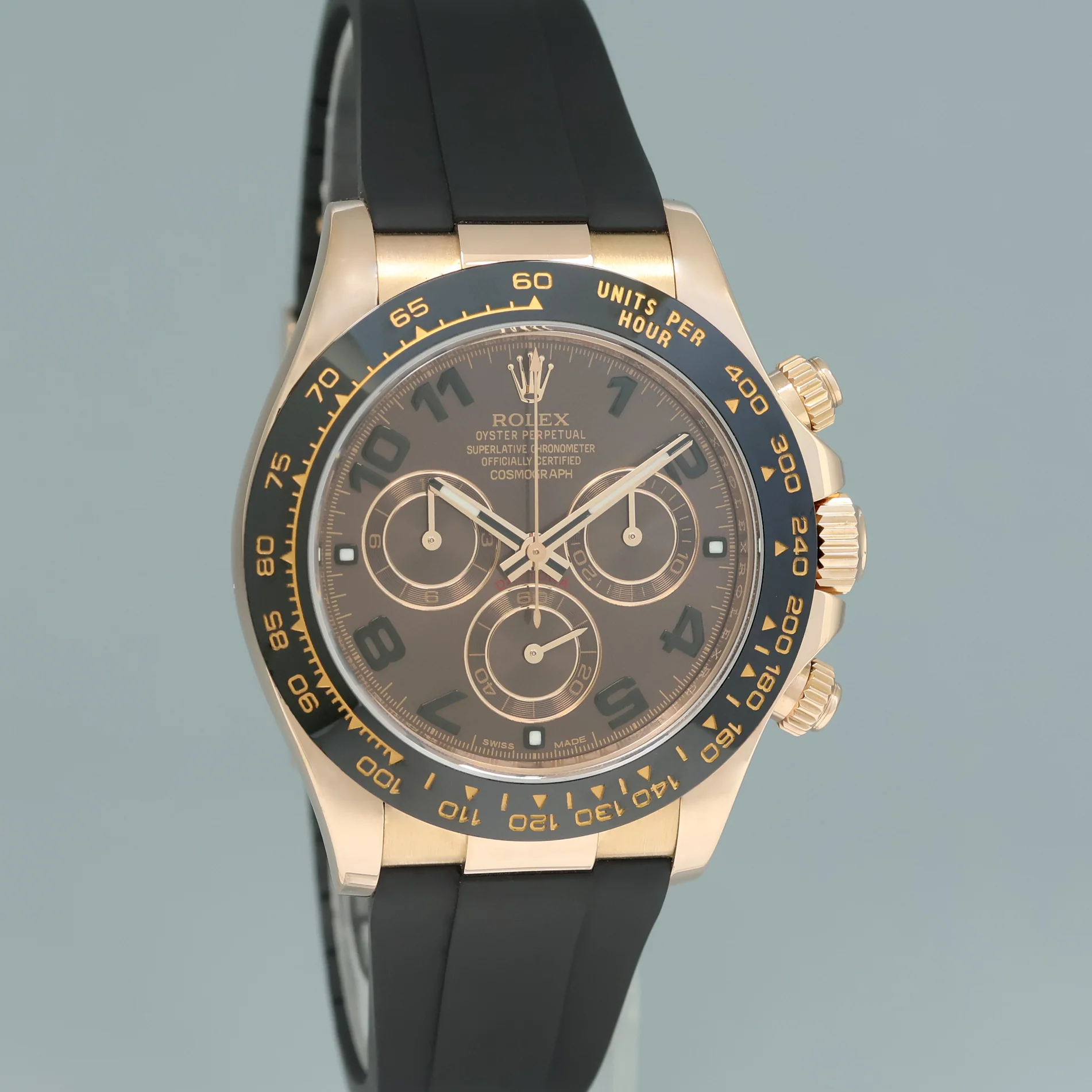 MINT 2014 Rolex Daytona Chocolate Arabic Ceramic 116515 Rose Gold Rubber Watch Box - Image 3
