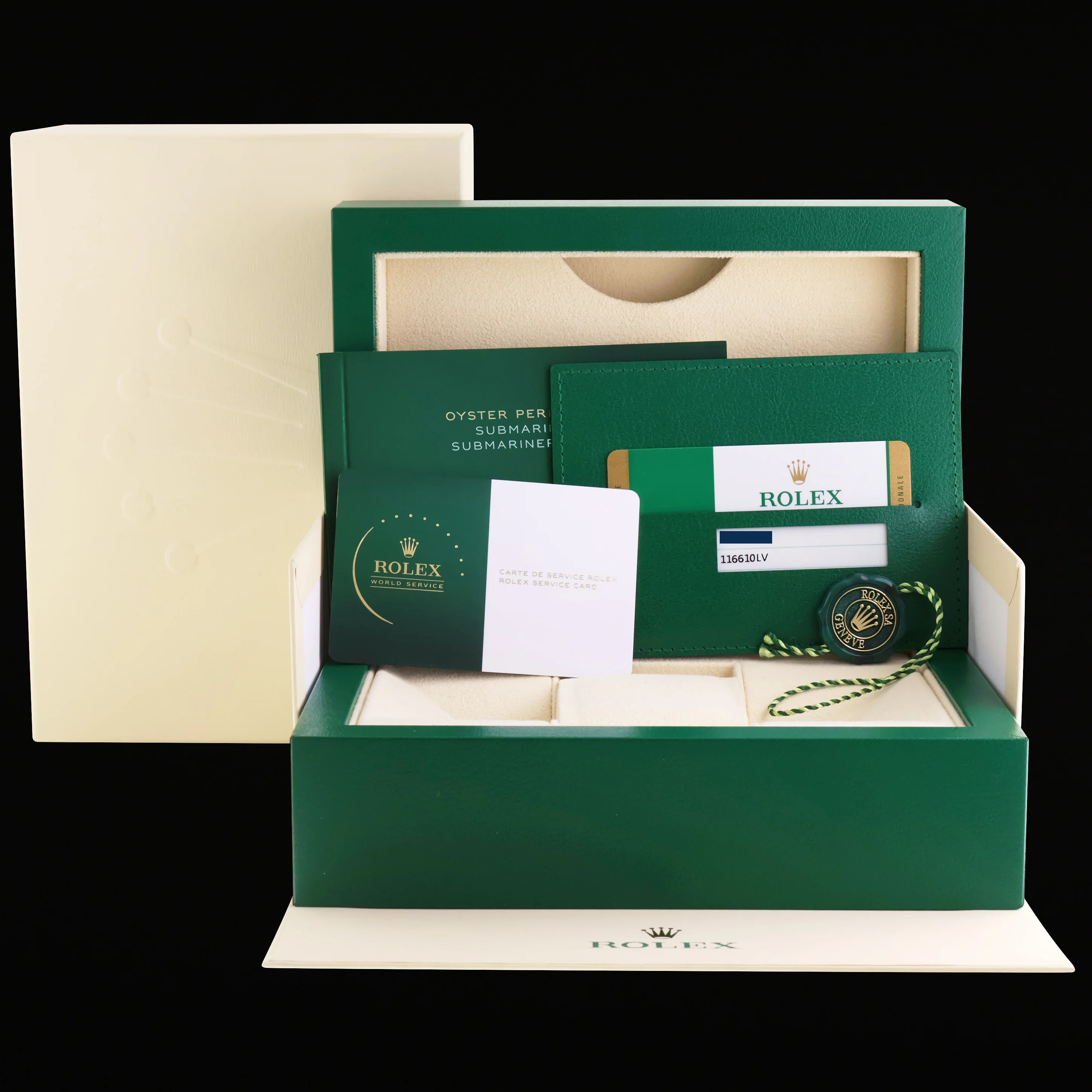 MINT 2015 PAPERS & RSC Rolex 116610LV Submariner Hulk Green Dial Ceramic Watch Box - Image 7