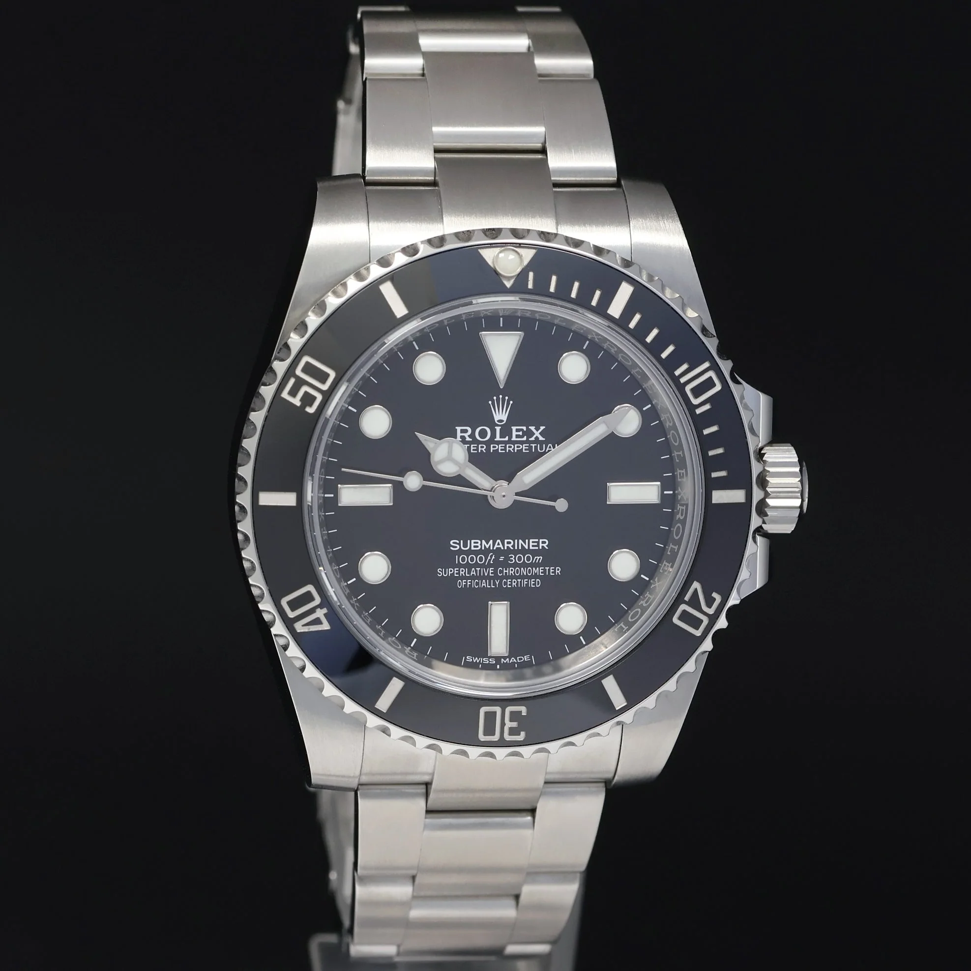 MINT 2018 PAPERS Rolex 114060LN Submariner No Date Steel Black Ceramic Watch Box - Image 3