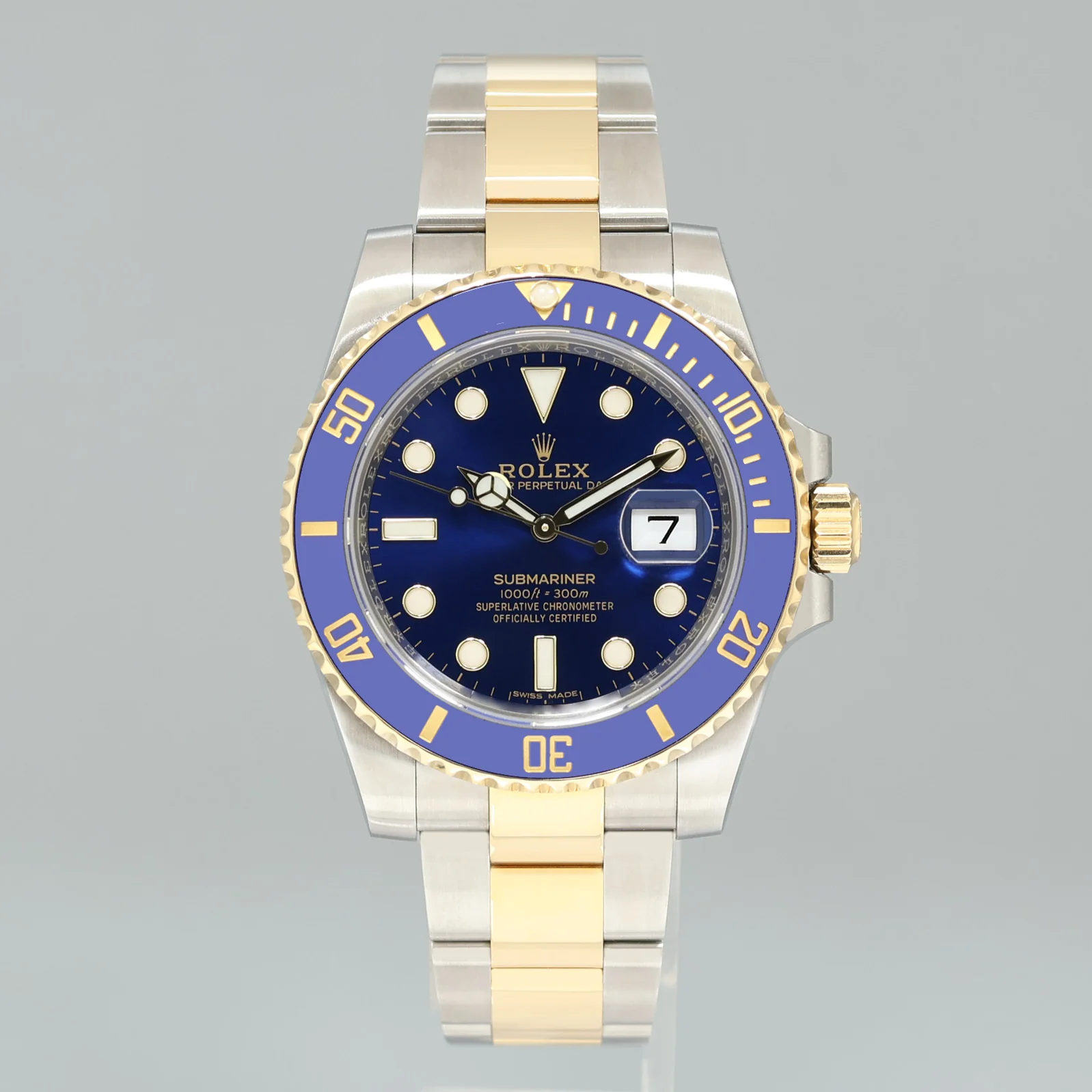 MINT 2018 PAPERS Rolex 116613LB Submariner Blue Ceramic Two Tone Yellow Gold Watch - Image 2