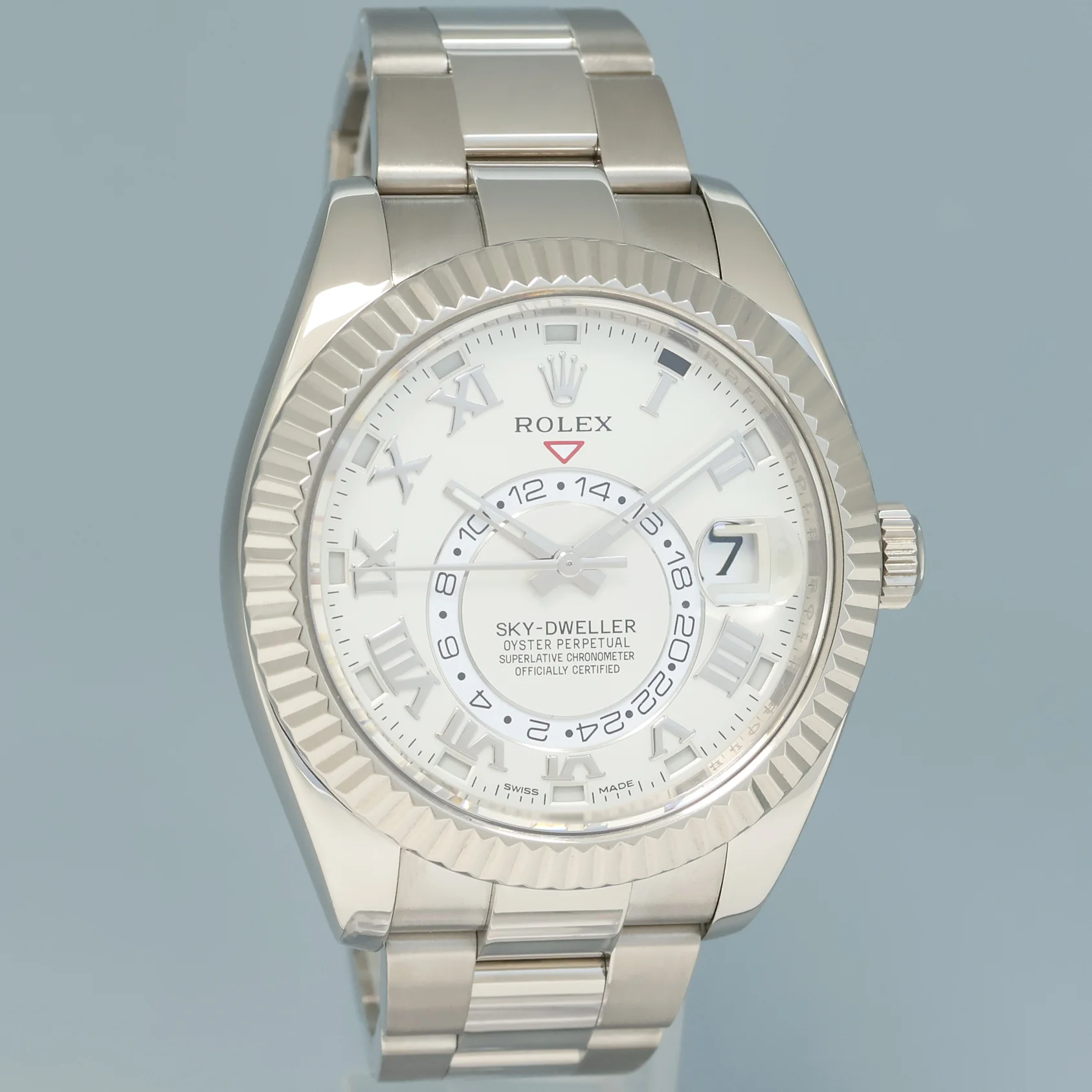MINT Rolex Sky-Dweller White Gold Bracelet 42mm White Dial 326939 Watch Box - Image 3