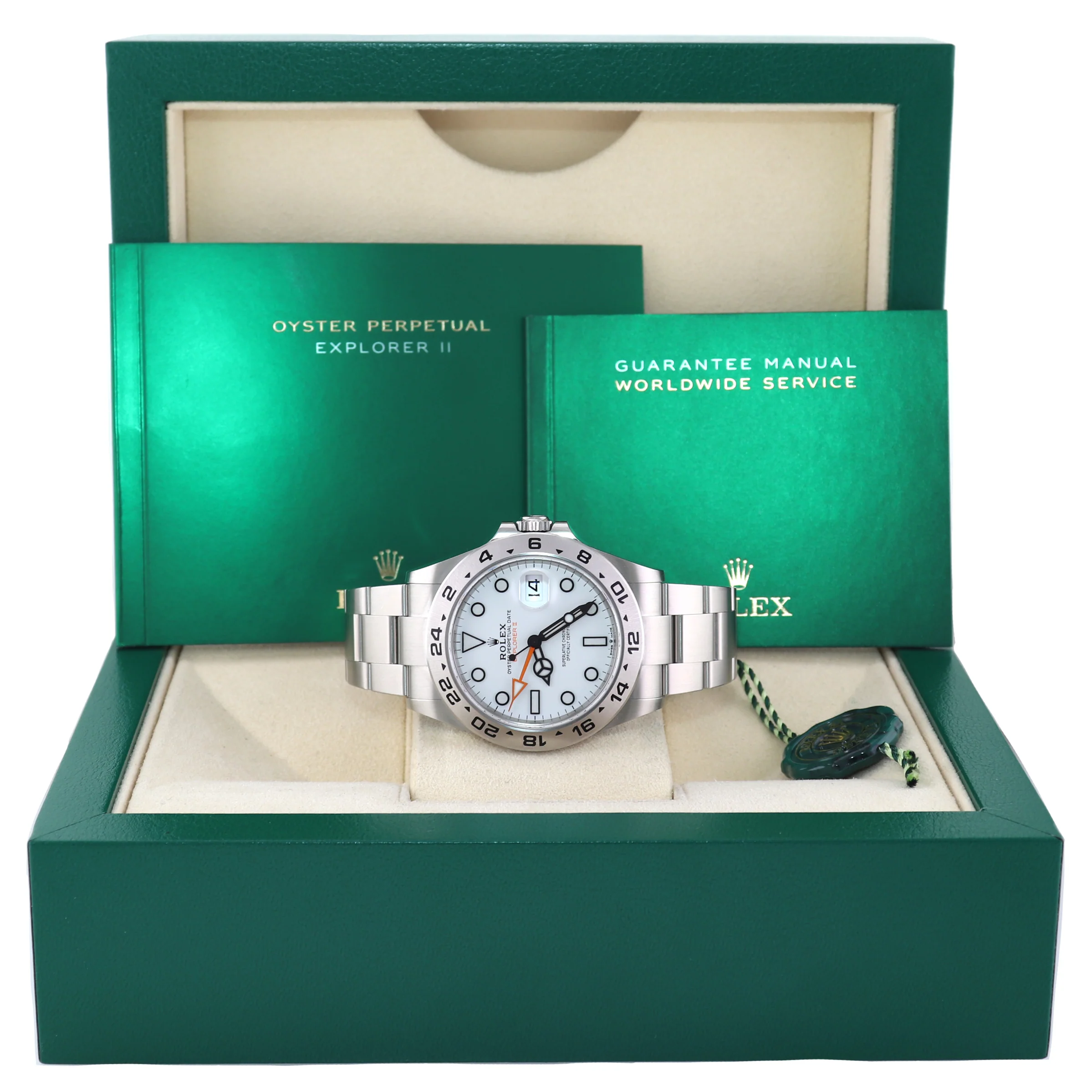 MINT 2023 Rolex 226570 Explorer 2 II 42mm White Polar Steel Date Stainless Steel Watch - Image 8